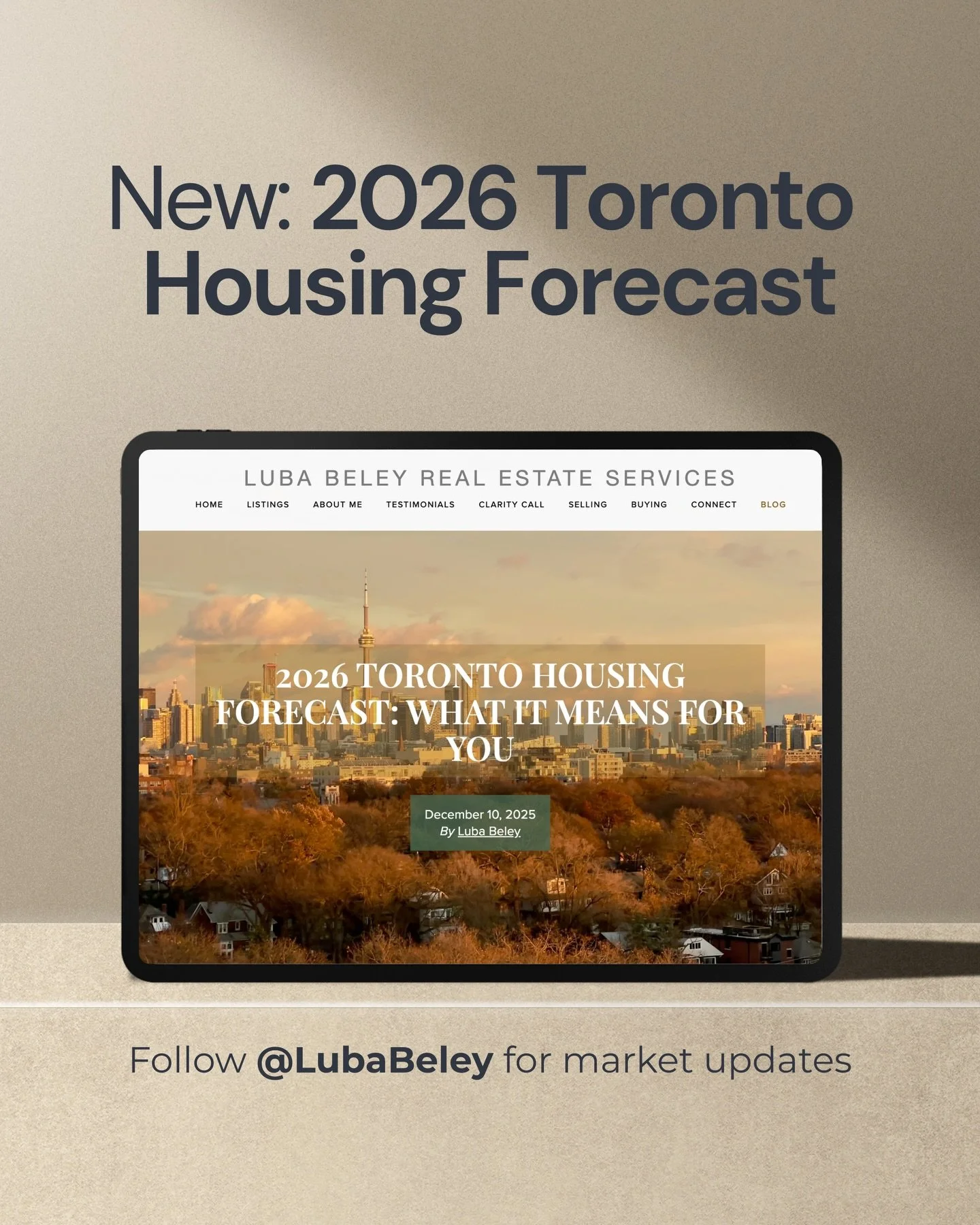 Royal LePage just released the 2026 Market Survey Forecast and it quietly changed the conversation for Toronto &amp; GTA real estate.

Key points in plain language:
➤ 2026 is a &ldquo;reset&rdquo; year &ndash; prices shifting slightly, not a crash
➤ 