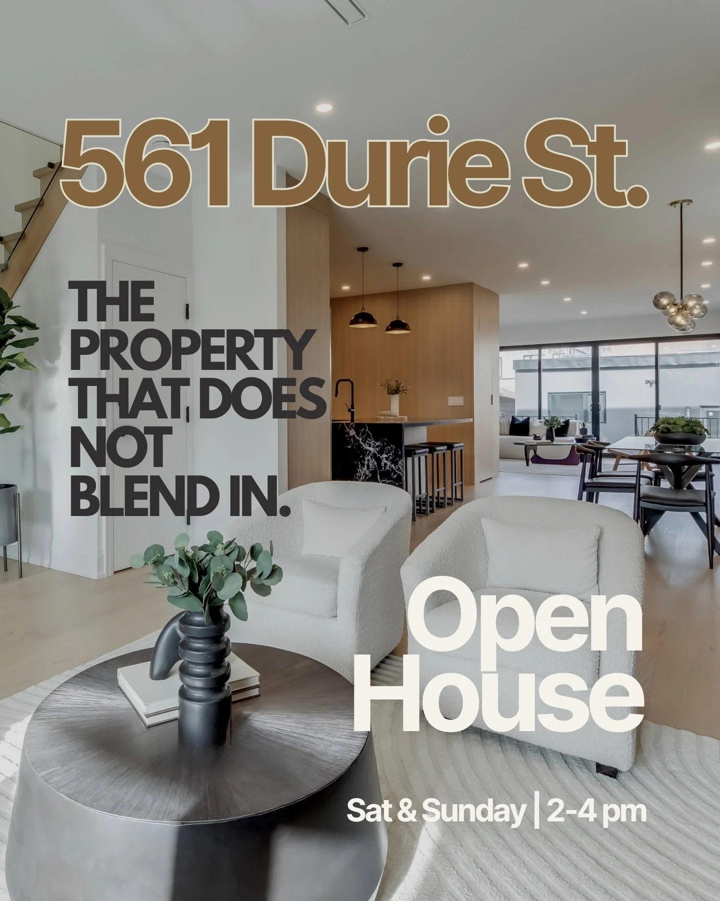 Join me for the open house this weekend at 561 Durie St.
Saturday &amp; Sunday | 2&ndash;4 PM

This is not a standard detached home.

Main house, lower-level suite, detached laneway house, and detached garage &mdash; all on one lot in Runnymede&ndash