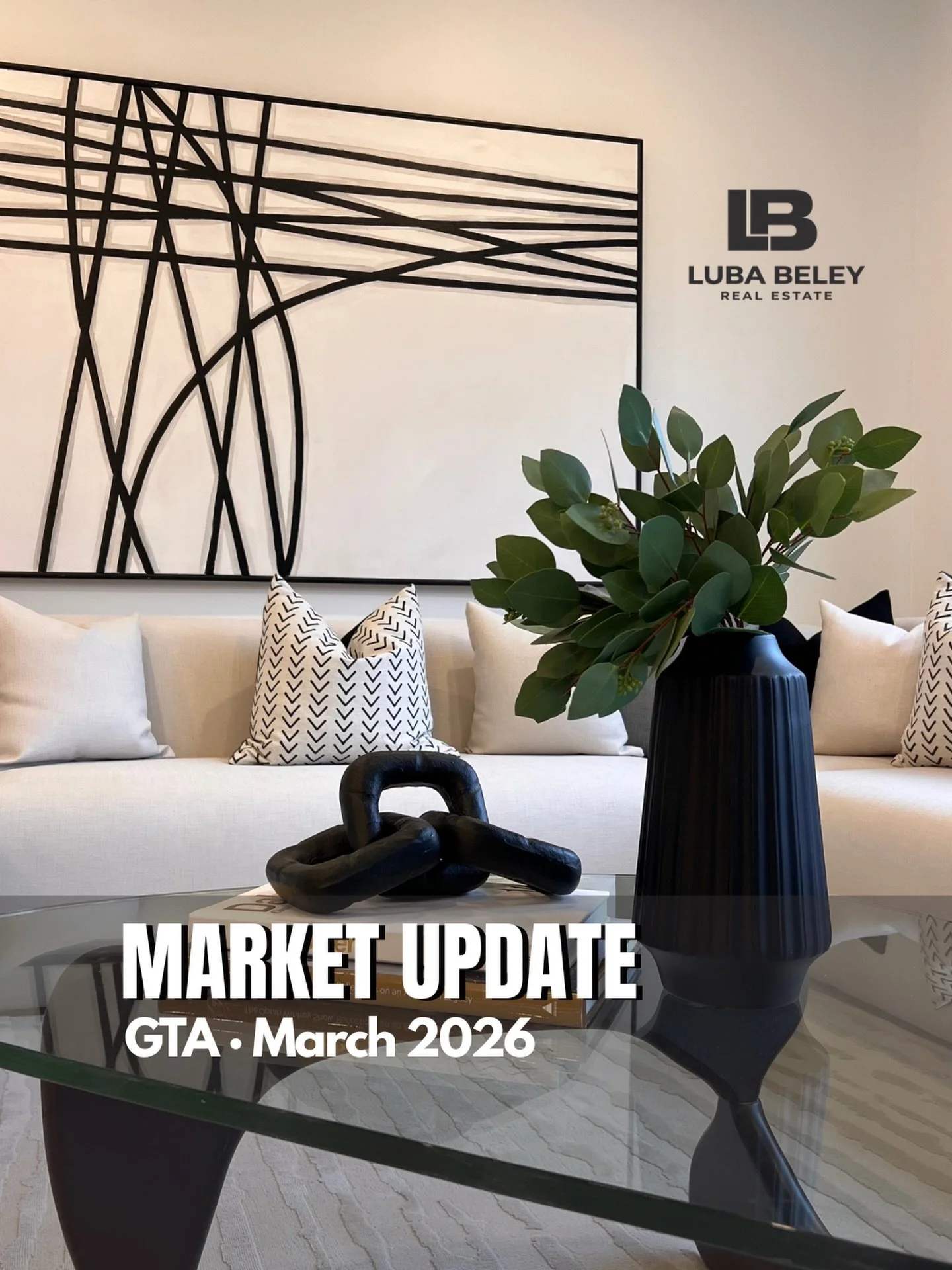 MARCH 2026: SPRING LIFT, BUT INVENTORY STILL MATTERS
🍃March brought a seasonal lift to the GTA housing market. 

Sales rose to 5,039, up about 30% from February and slightly above March last year. The average price reached $1,017,796, up 4.5% since 
