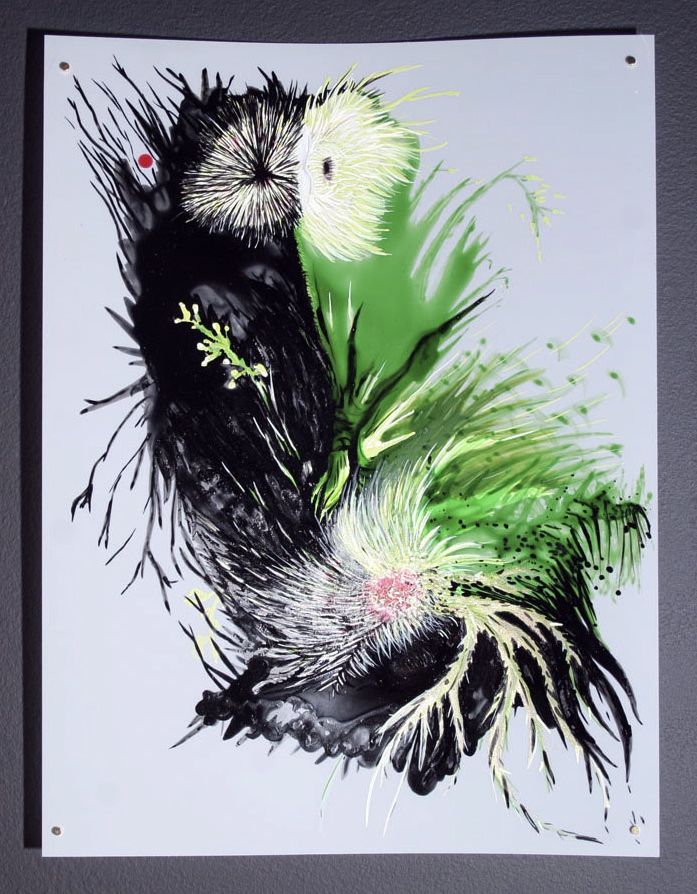 Paola Oxoa warm, warm, hot 03 , 2006, ink on mylar, 12 x 9 in. (30.48 x 22.86 cm)