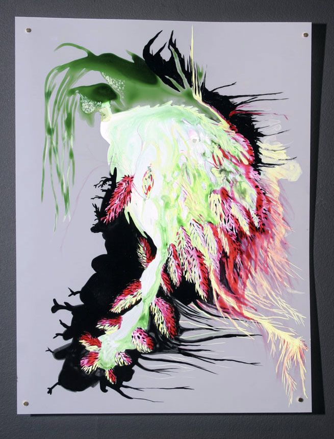 Paola Oxoa warm, warm, hot 15, 2006, ink on mylar, 12 x 9 in. (30.48 x 22.86 cm)
