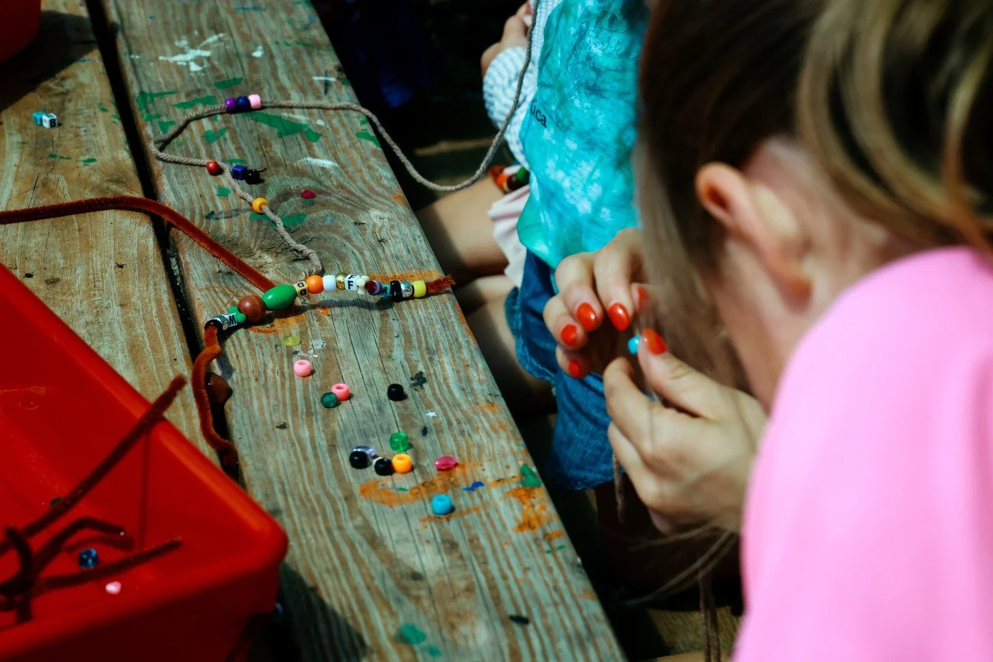 Crafting together encourages conversation, sharing, and communication.