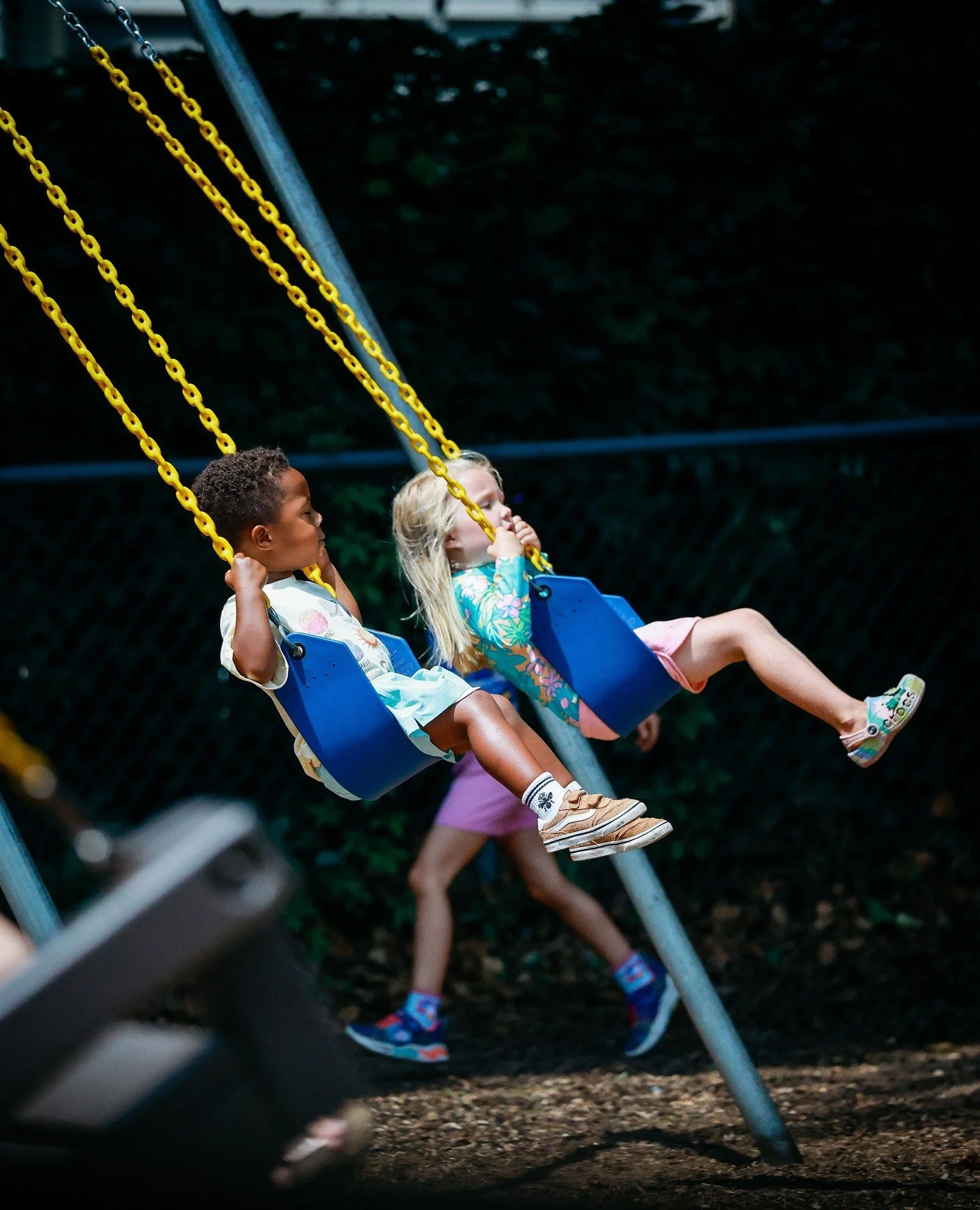 Shared rhythmic movement triggers laughter and social connection.