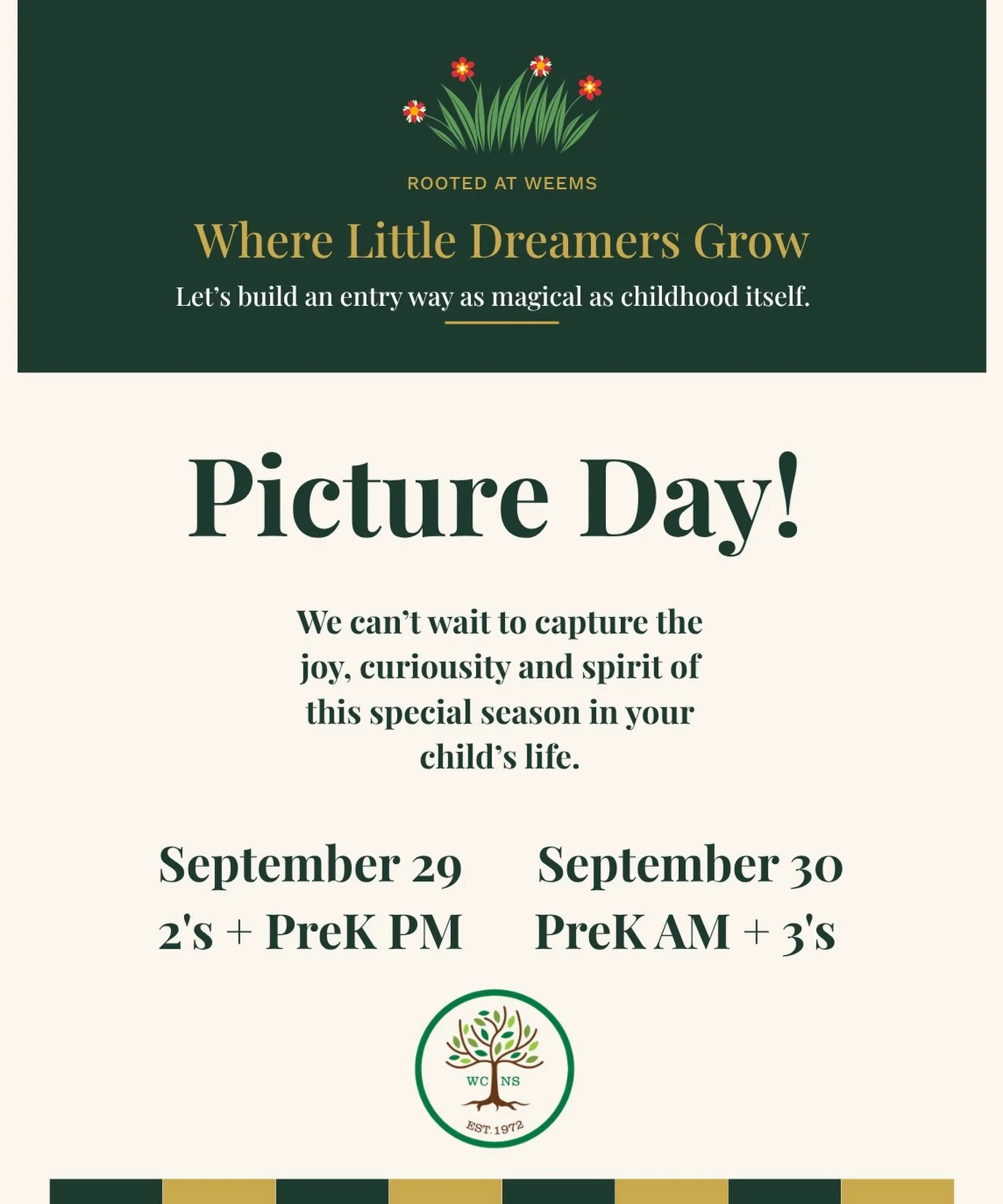 Save the date WEEMERS! We can&rsquo;t wait to capture this special season in your child&rsquo;s life! 📸