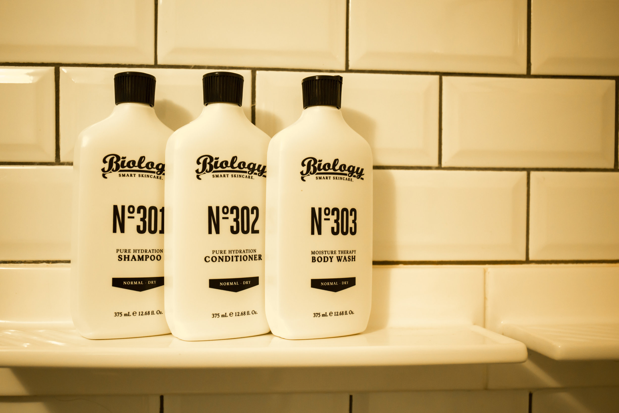Biology toiletries are provided ...