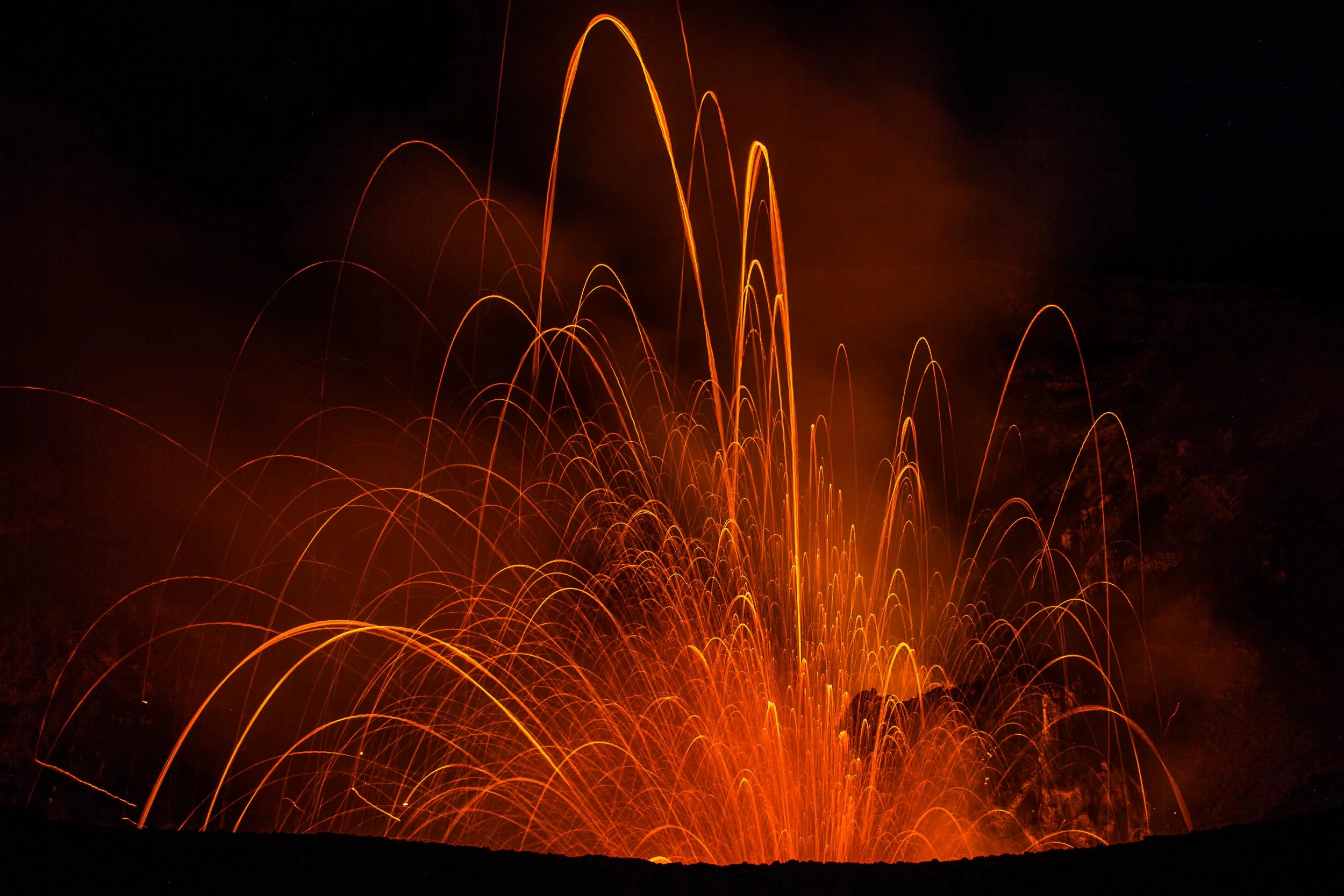 View part way to the West View Point with explosions above eye level
