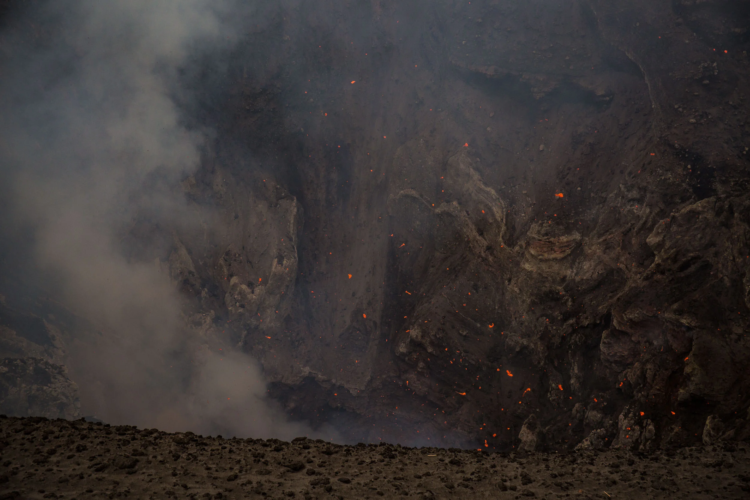 Day Light Competes with the Explosion for Prominence, Mt Yasur Volcano, Tanna, Vanuatu.jpg