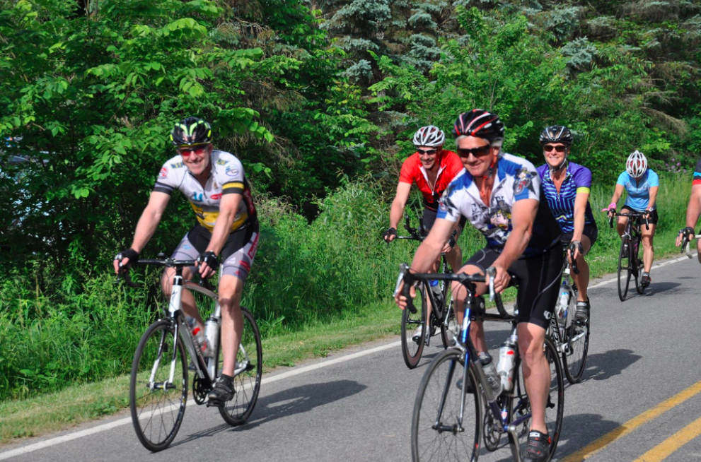 A group of bike riders