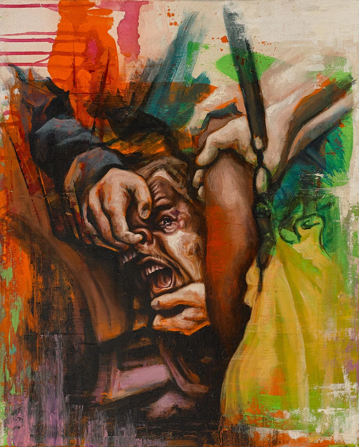 Meet Me At The Barricade Mixed Media on Canvas 16in x 20in