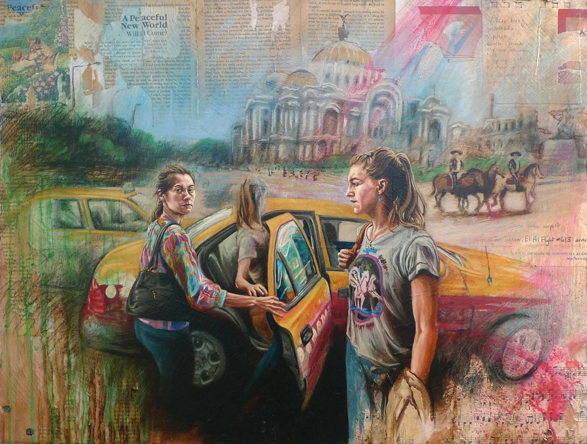 A Per Block Cost Mixed Media on Wood Panel 24in x 18in