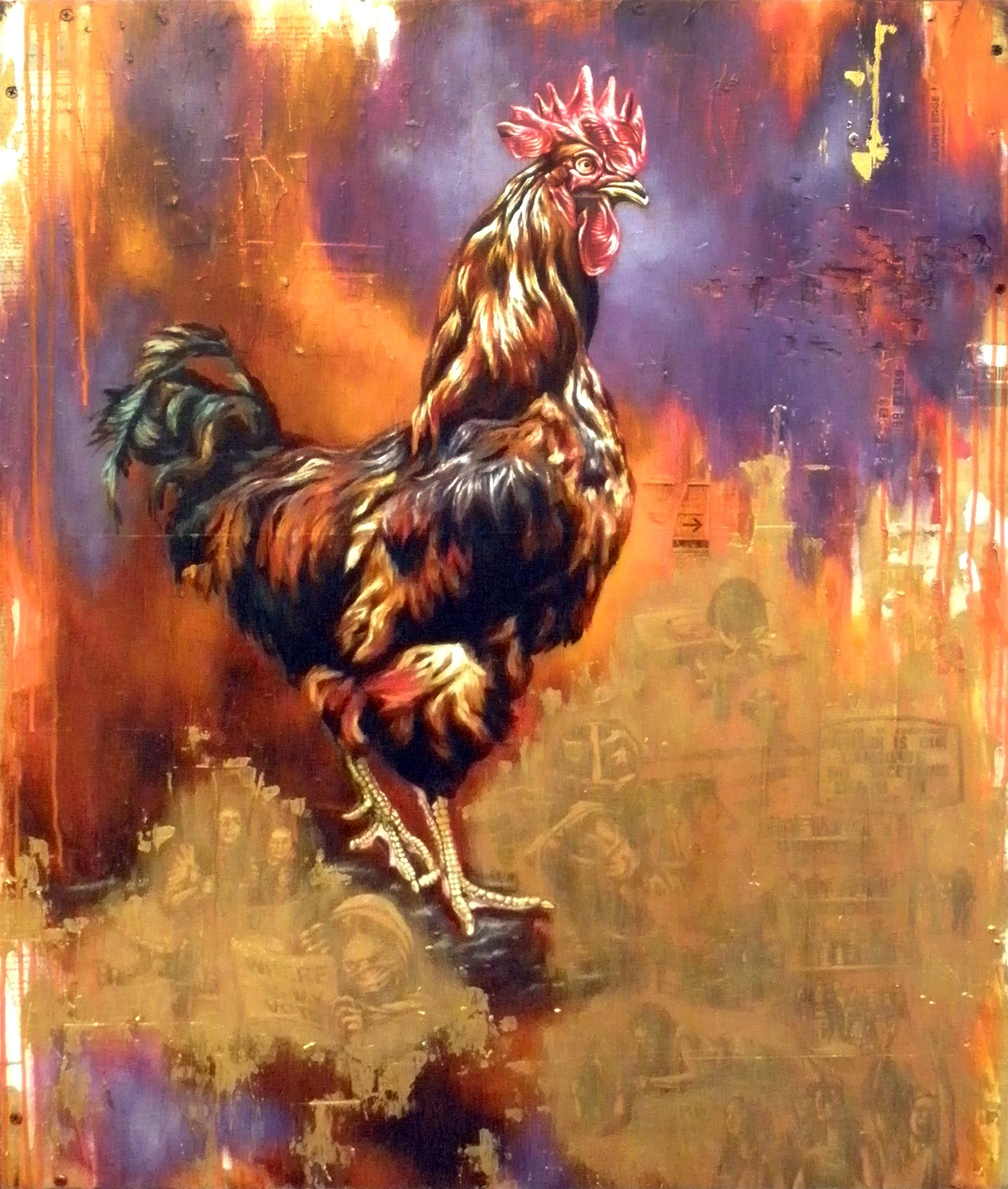 A Special Kind Of Violence Mixed Media on Wood Panel 33in x 36in