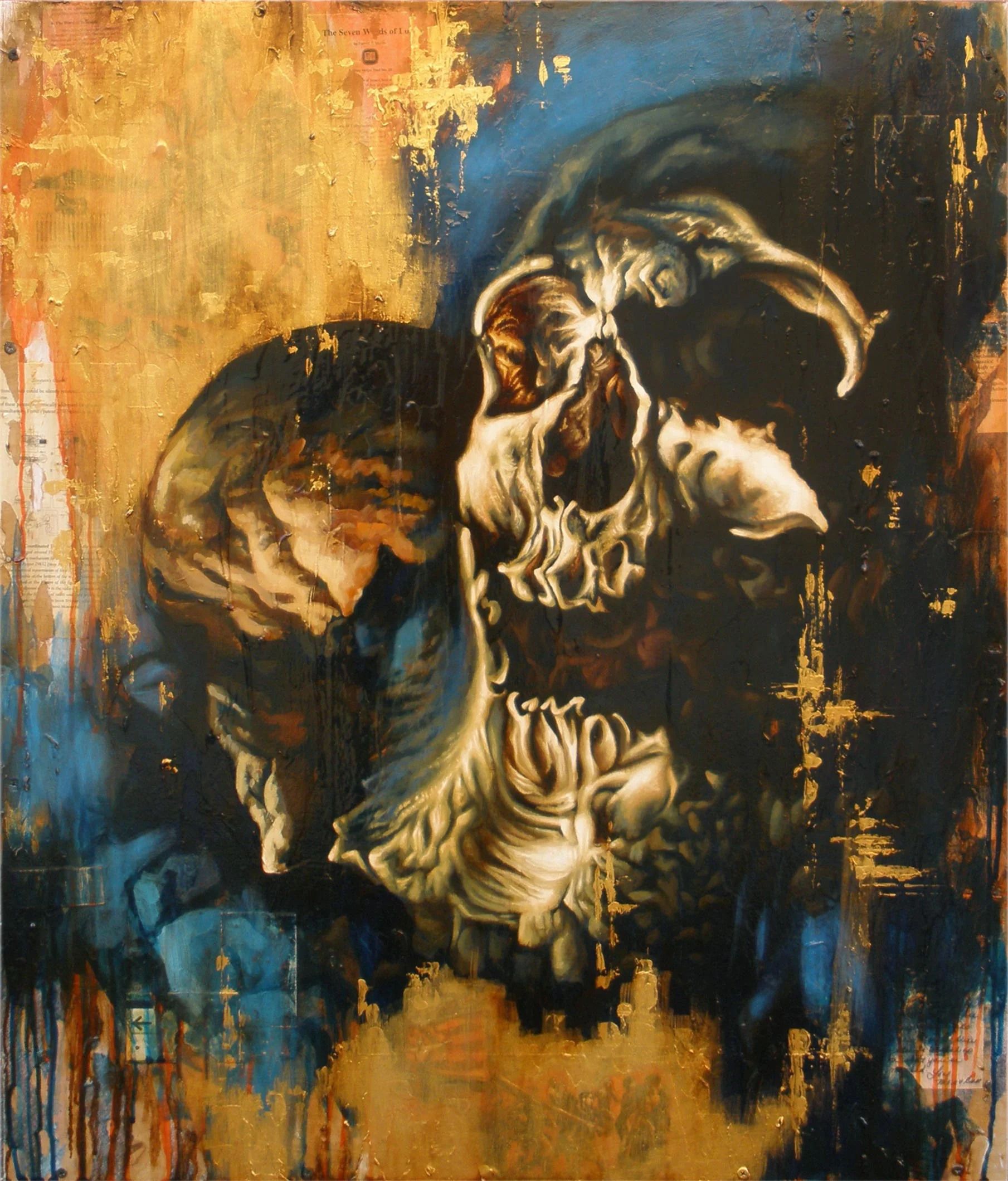 You've Got Rights. And You've Got Lefts. So What. Mixed Media on Wood Panel 33in x 36in