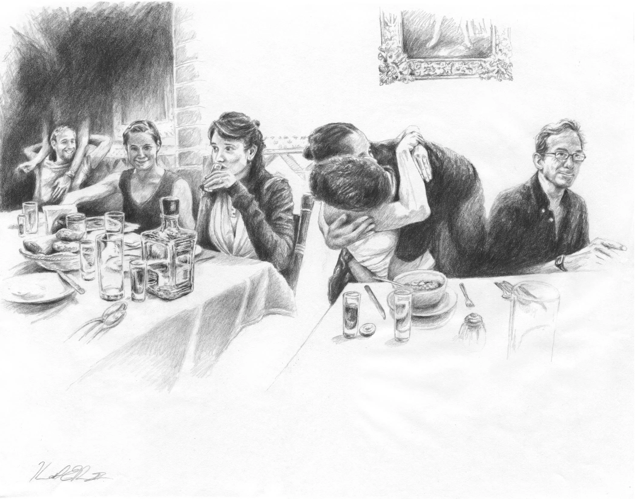 Extended Stay In Mexico City Graphite on Paper 14in x 11in