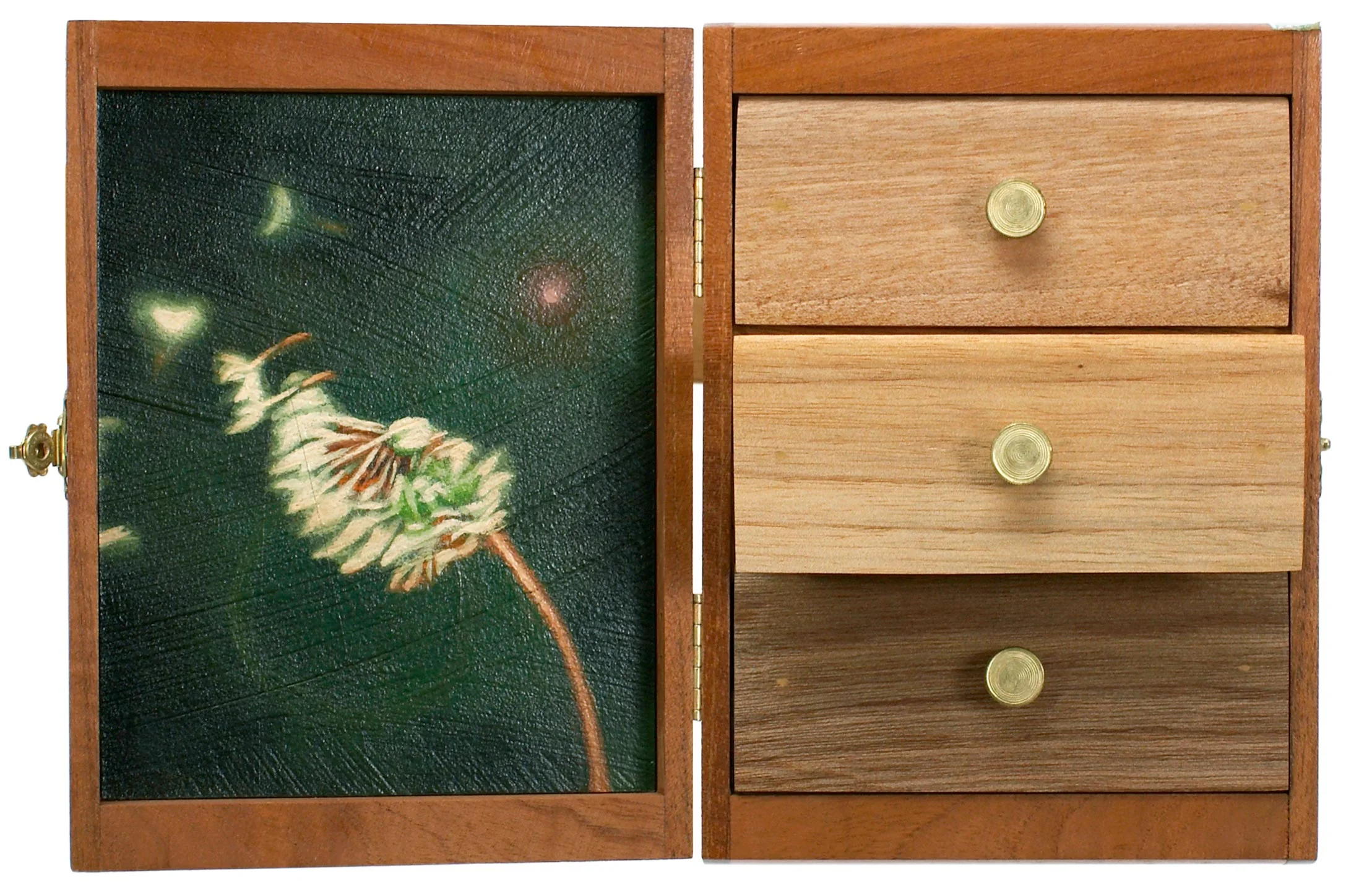 One Way Of Doing It Mixed Media Cigar Box Installation 11.5in x 7.75in x 3in deep