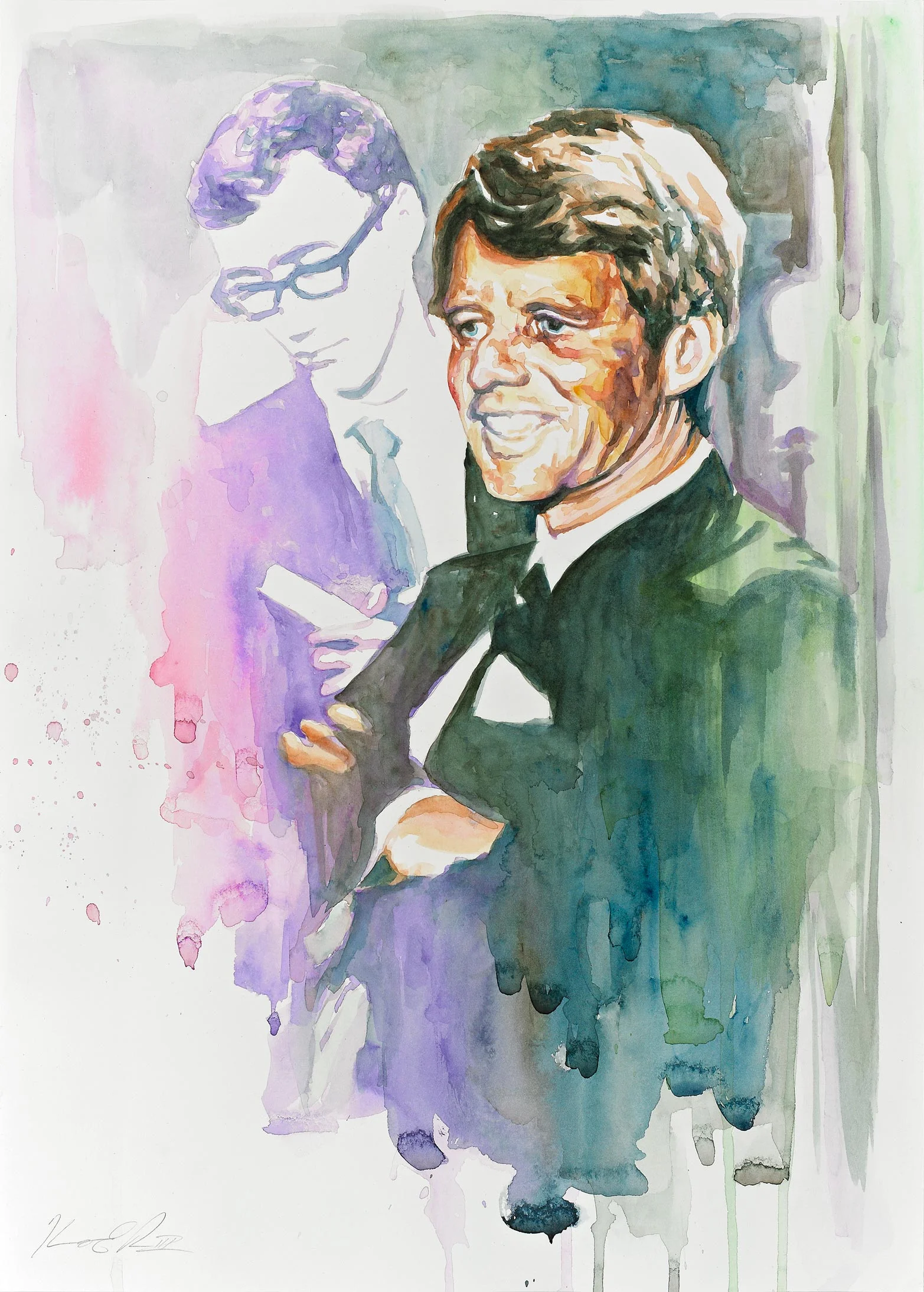 Robert F. Kennedy, Study Watercolor on Paper 14in x 20in