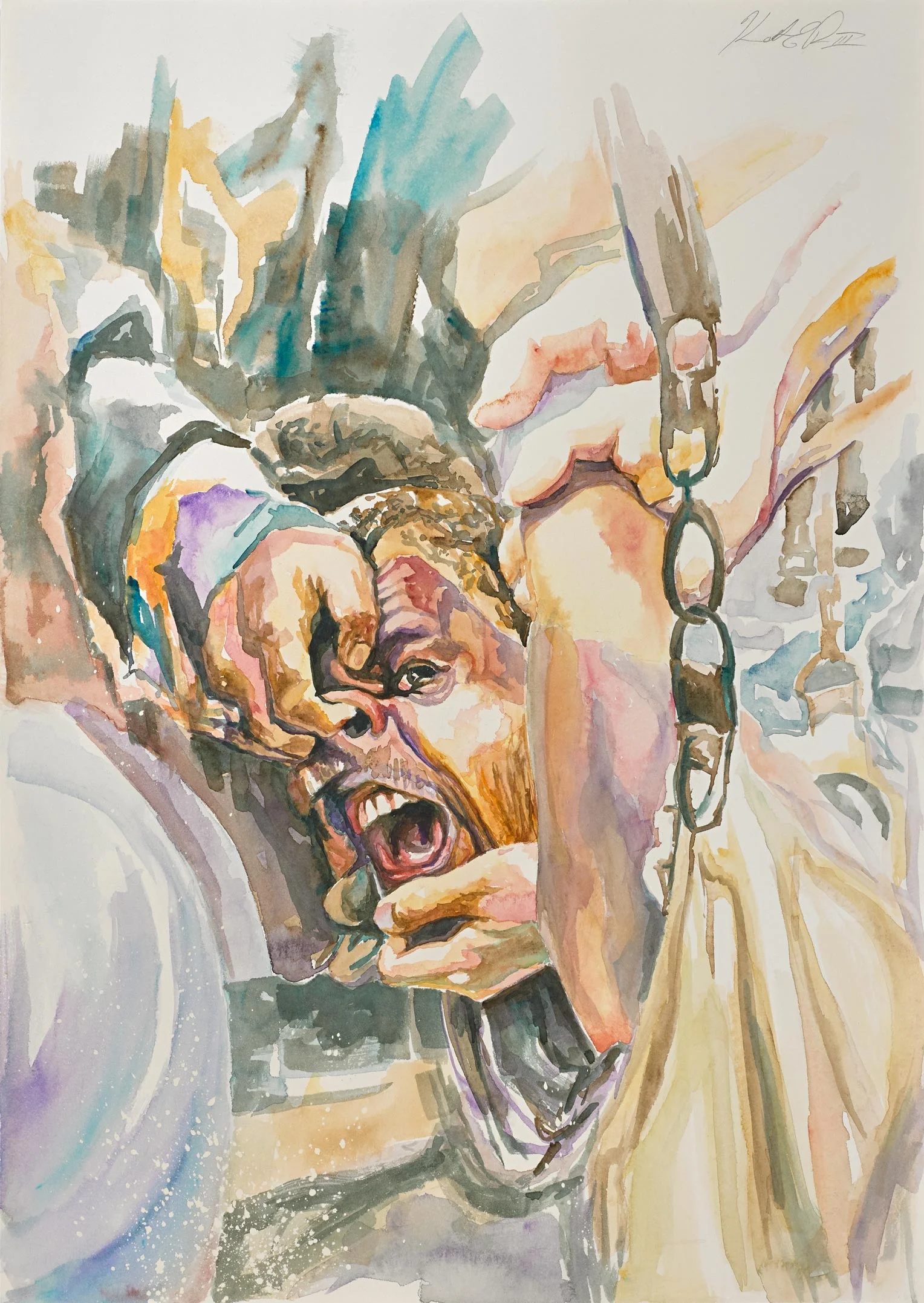 Meet Me At The Barricade Watercolor on Paper 14in x 20in