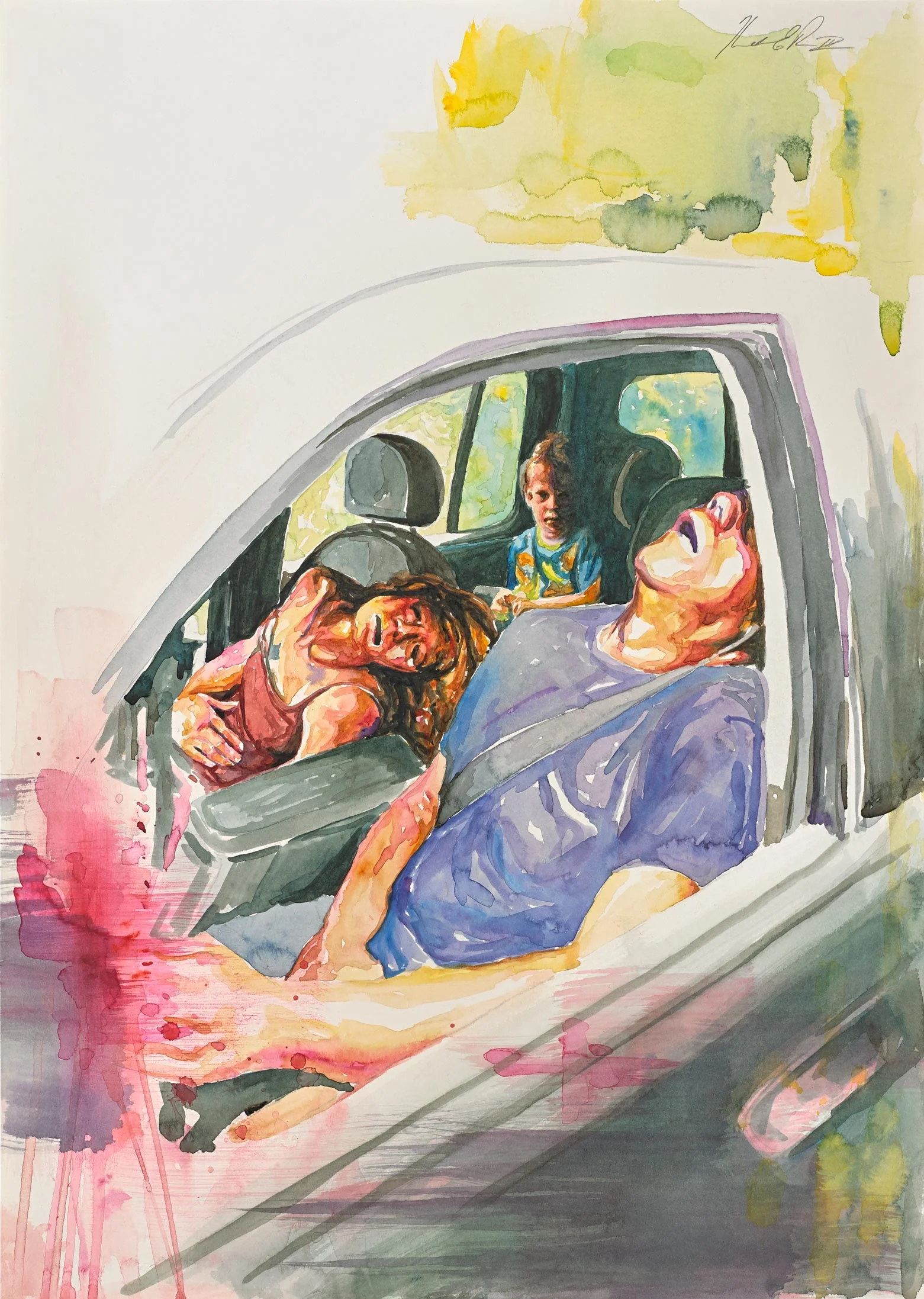 Thus Asks The Last Man, And Blinks Watercolor on Paper 14in x 20in