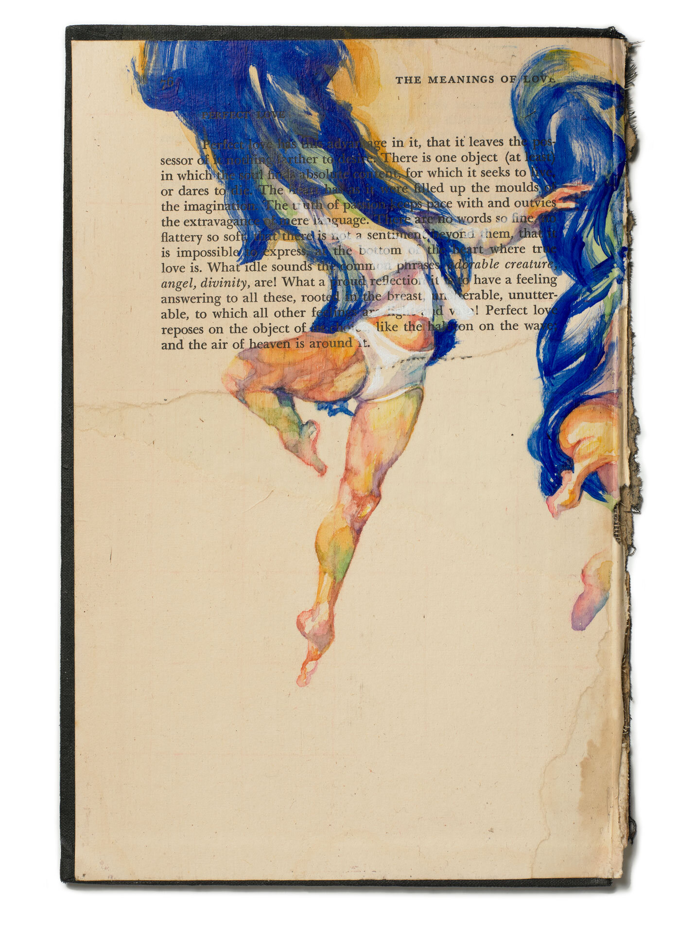    RESIST Portrait: Literary Series, The Air Of Heaven   Watercolor on Book Cover 6in x 9.5in (Framed 11in x 14in) 