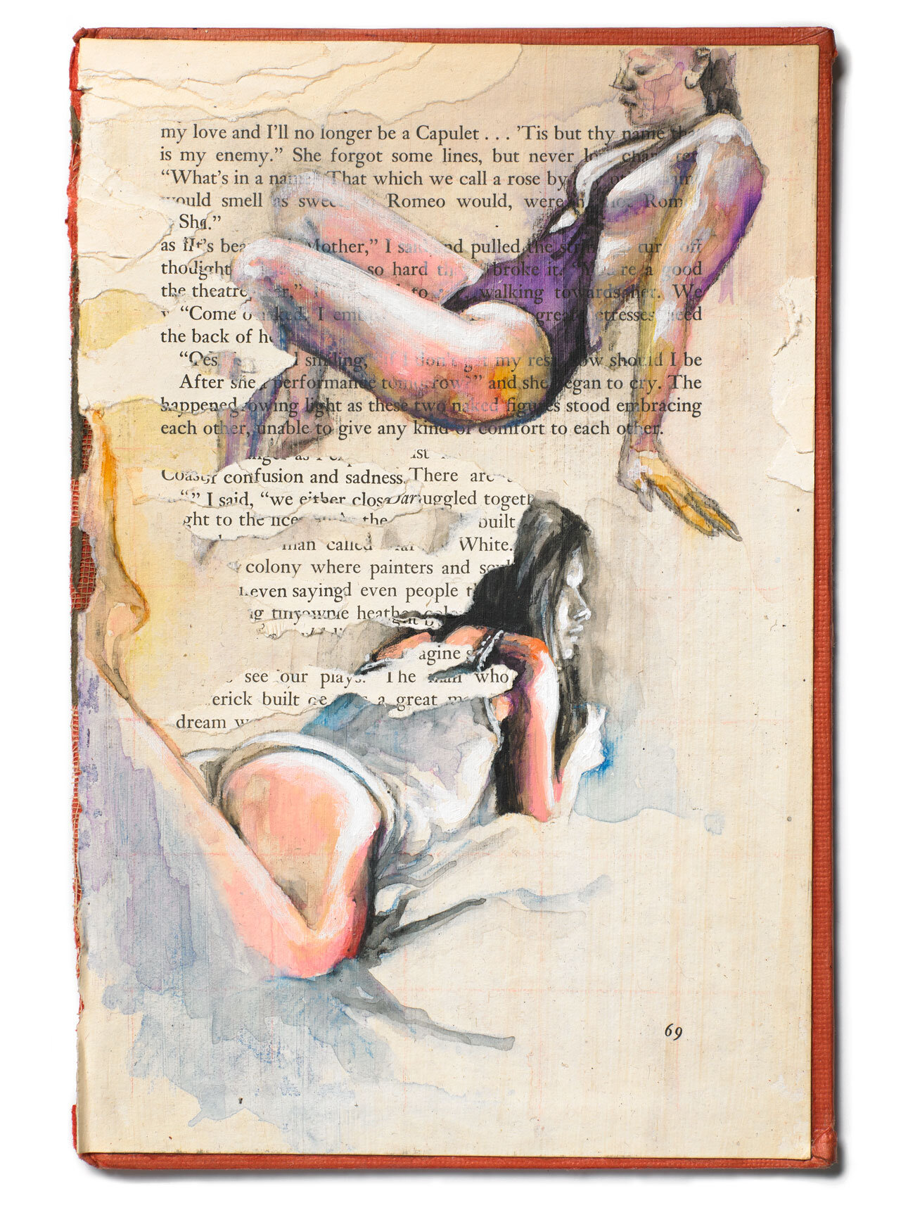    RESIST Portrait: Literary Series, That Which We Call A Rose   Watercolor on Book Cover 5.5in x 8.5in (Framed 11in x 14in) 