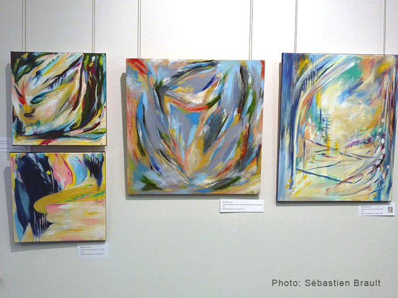 Oeuvres de Mélissande Lauzon artiste peintre à «Expose-toi», Dunham.