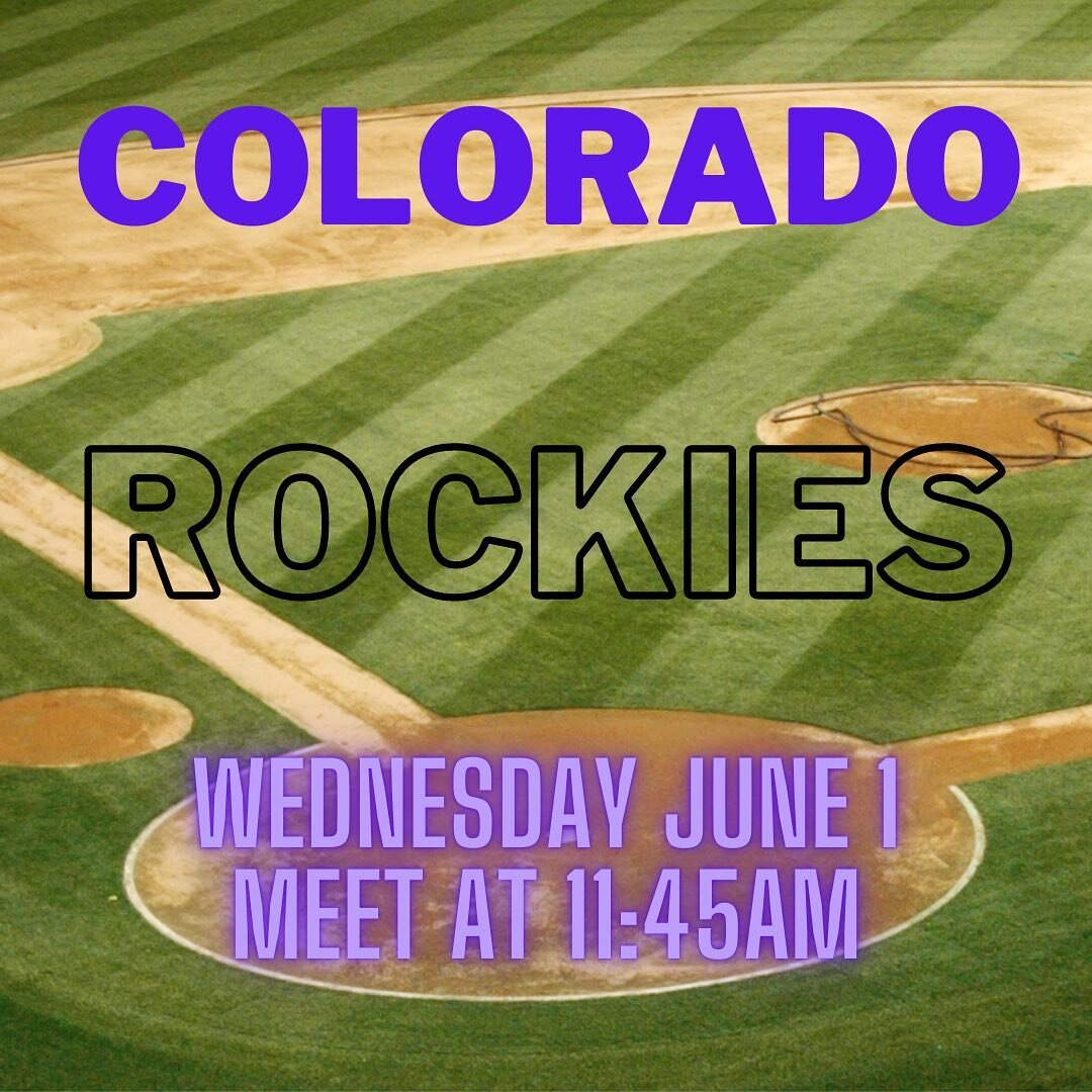 Next Wednesday (June 1), instead of our regular Wednesday Night small group, we will be headed to see our @rockies host the @marlins !!! ⚾️🧢🏟

Space is limited, so register using the link in bio!! 💻