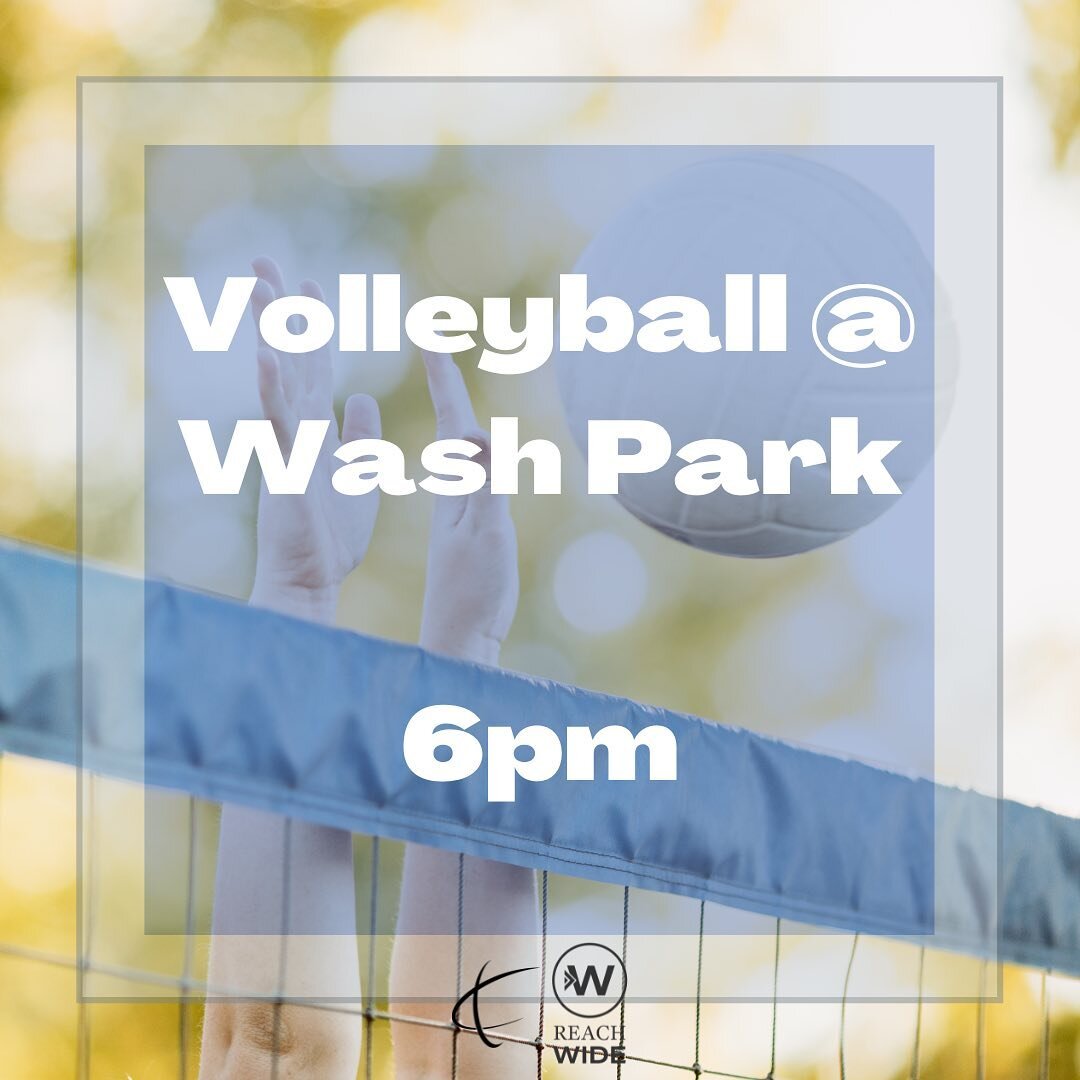 LET&rsquo;S PLAY VOLLEYBALL 🏐

Instead of our usual Wednesday Night class, we will be meeting at Washington Park at 6pm to join the @lifegateyoungadults and @lifegatedenver in playing some volleyball! 🤝🏼

Steven will have shirts from the Spring Re