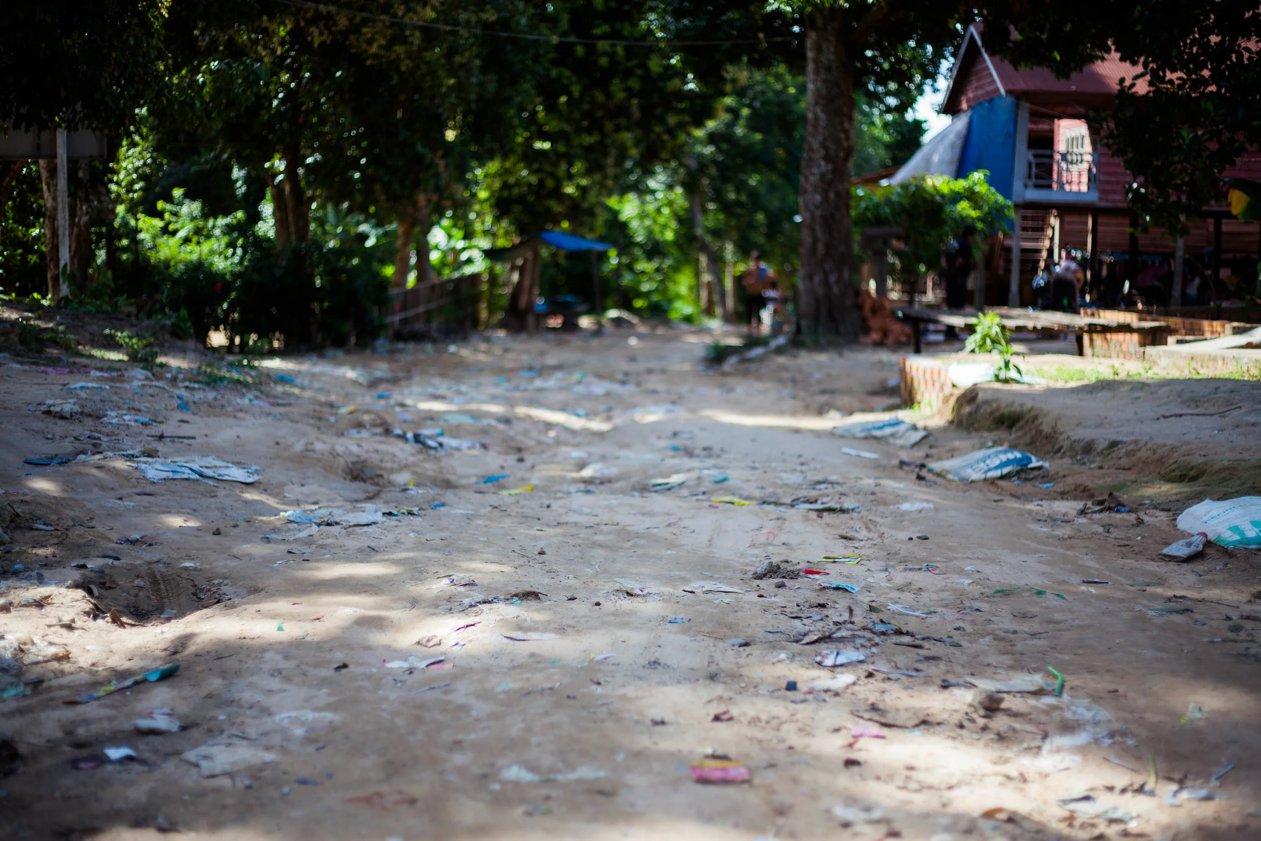 A typical Cambodian village on top of Kulen mountain.