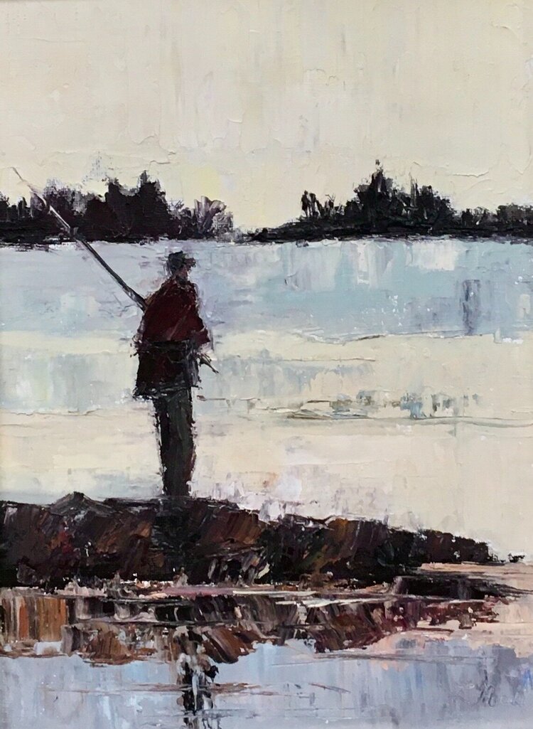 SOLD - The Fisherman, Oil