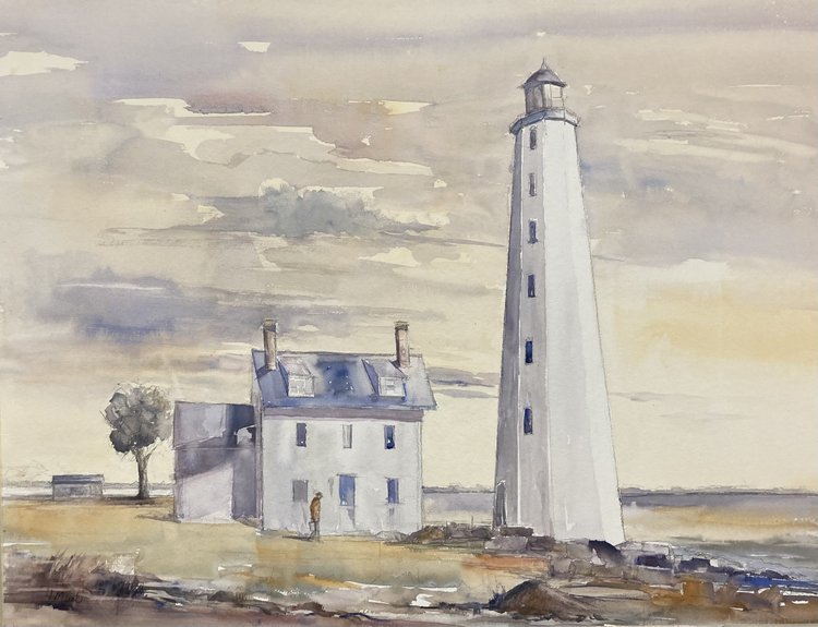 New London Light, Watercolor, 22 X 30"