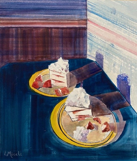 Angel Food Cake, Watercolor, $175.00
