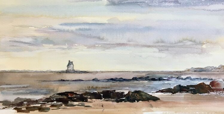 SOLD- Race Rock Afternoon, Watercolor