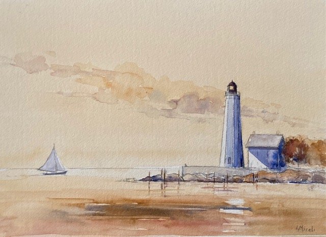 New London Light, Watercolor, 11 X14