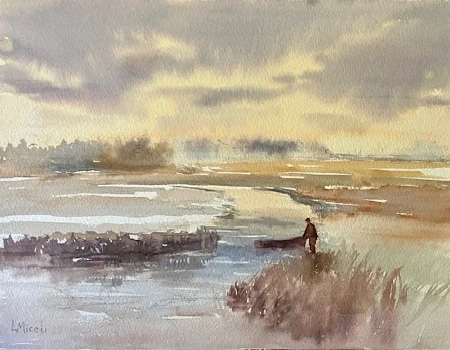 Light at the Marsh, Barn Island, 11 X 14"