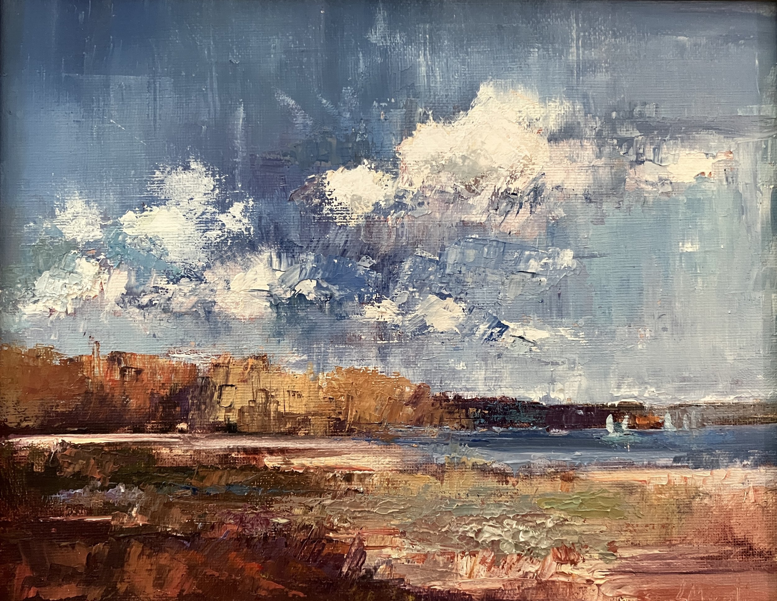 Summer sail, plein air, 8X10" oil on canvas