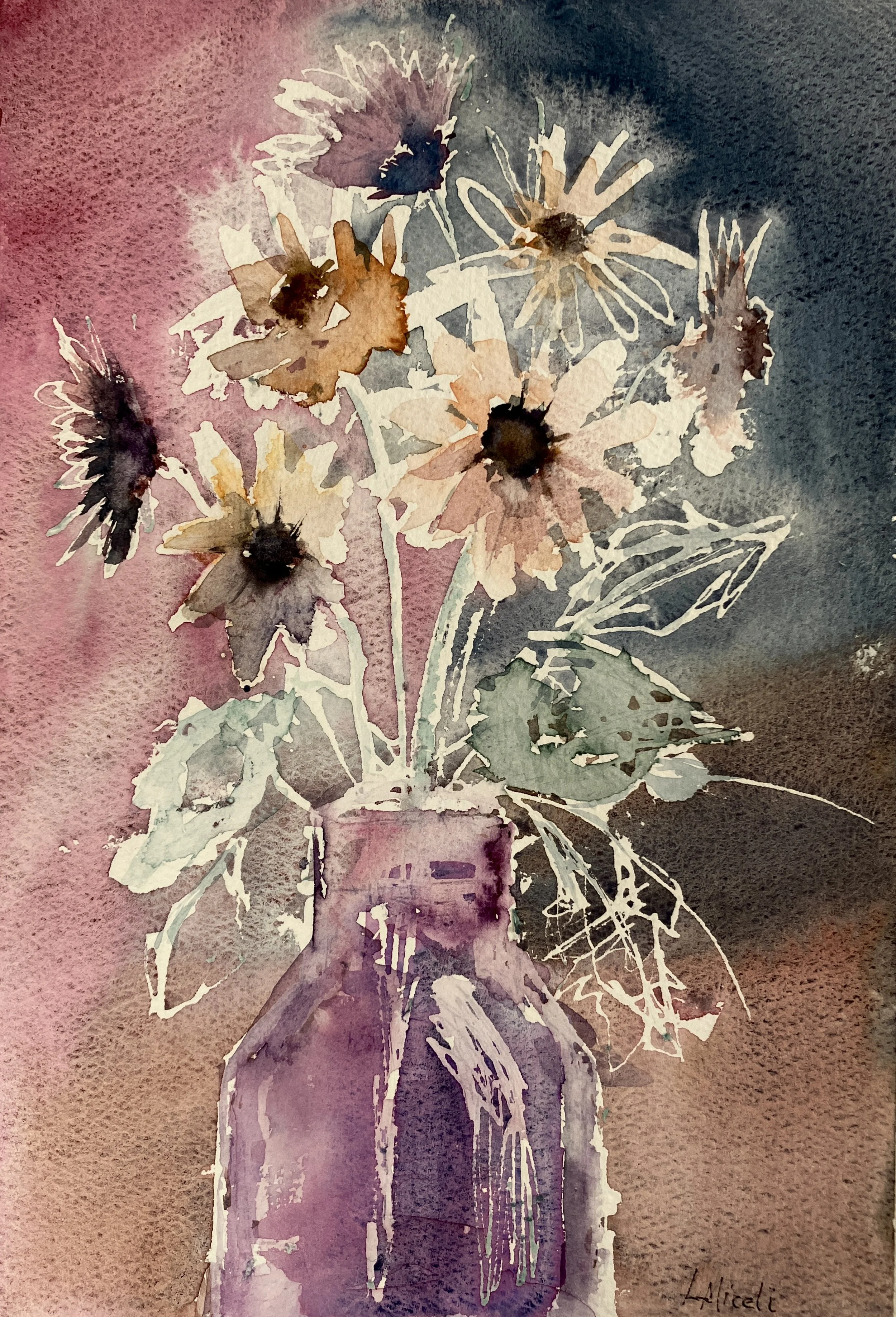 Wildflowers, 10 X 8" watercolor