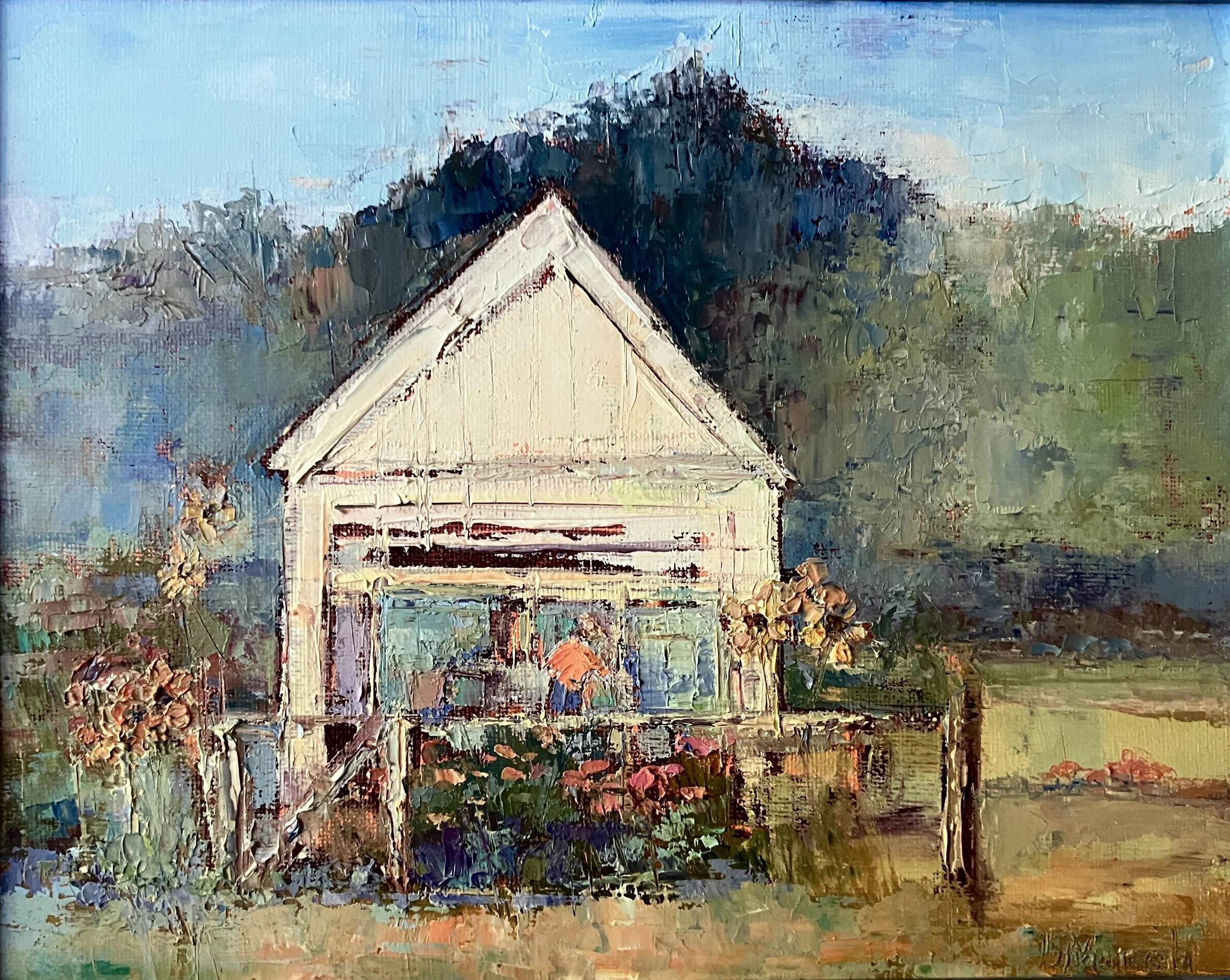 SOLD - The Garden shed, plein air