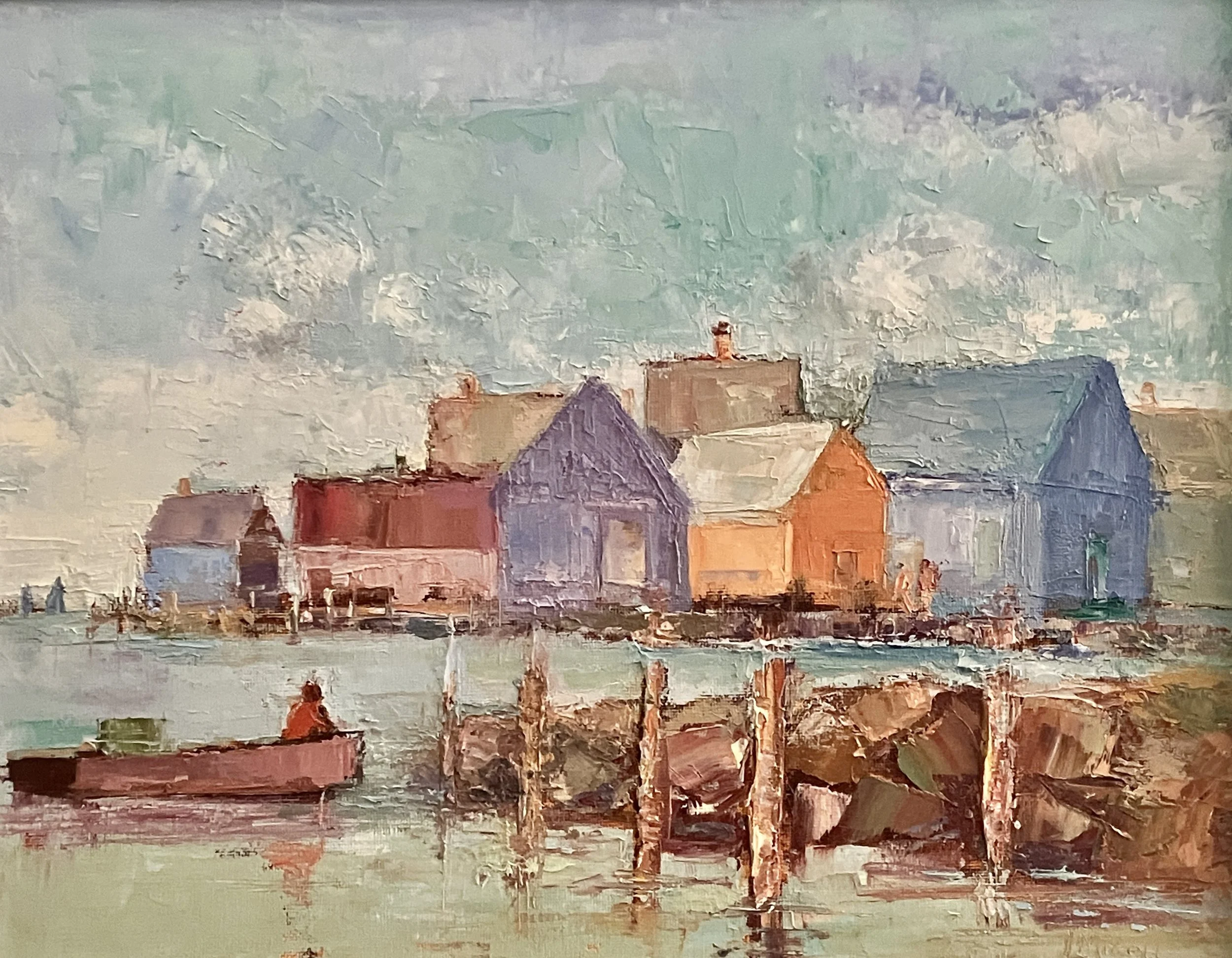 Quiet Harbor, plein air, 11 X 14" oil on canvas