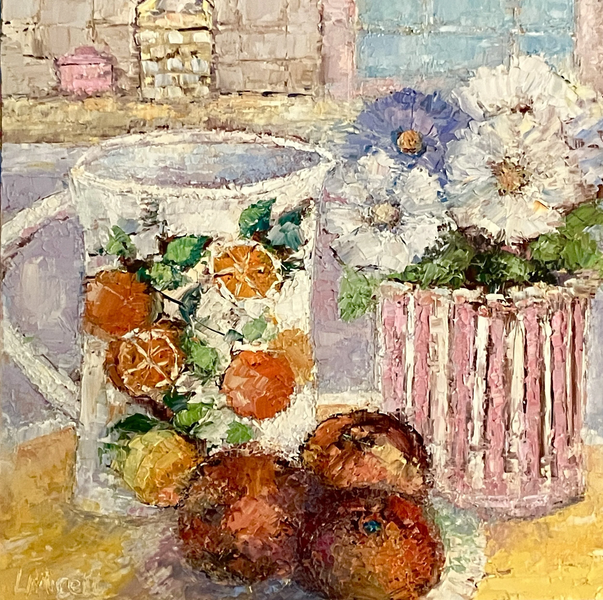 Kitchen Still Life, 10 X10" oil on board