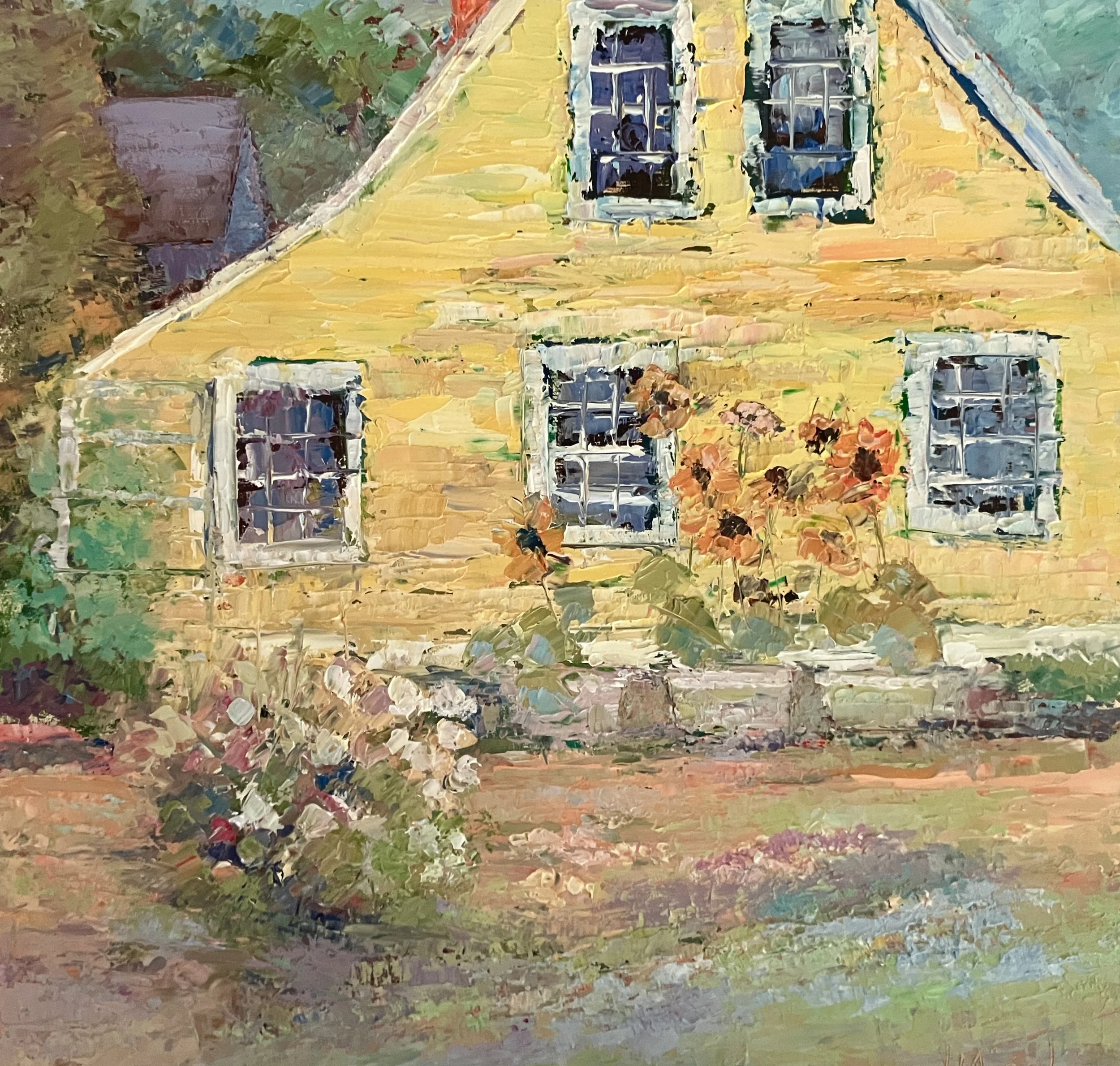 Kitchen door View, 10 X10 oil on board NFS
