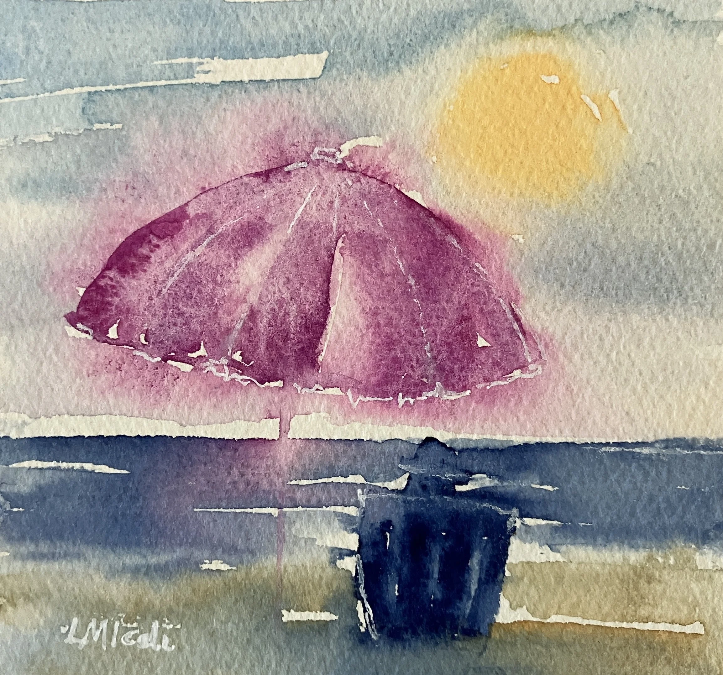 Beach Glow, 6X6" 