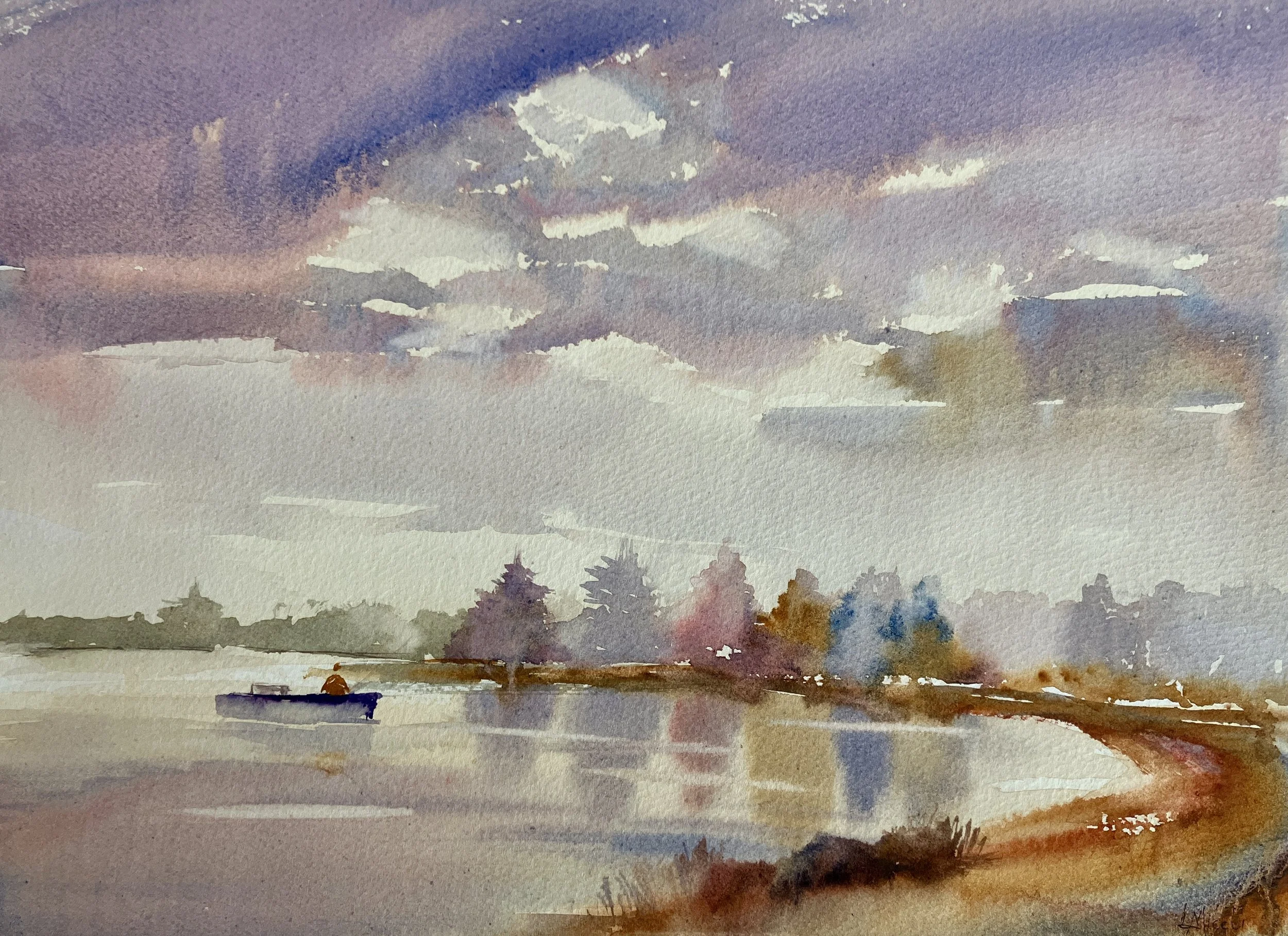 Morning at the Preserve, class demio, 11X14" 