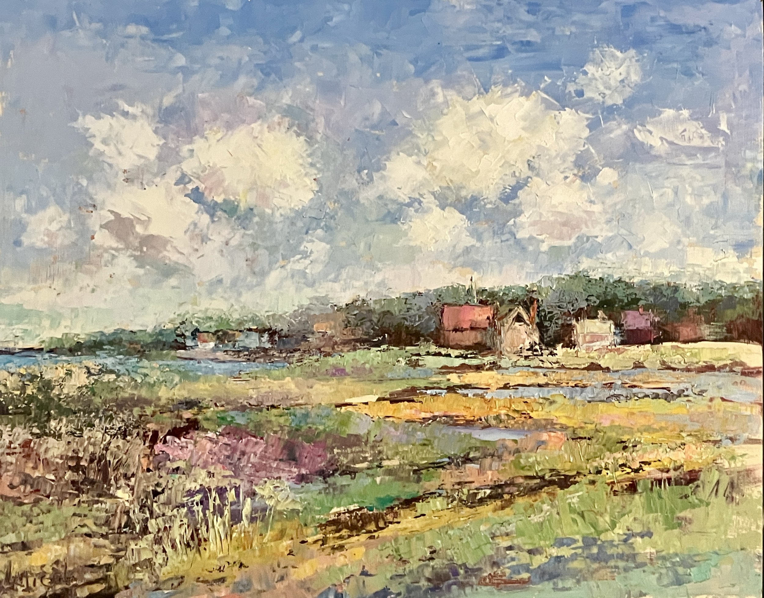 August at Harkness, plein air, 11X14" oil on board