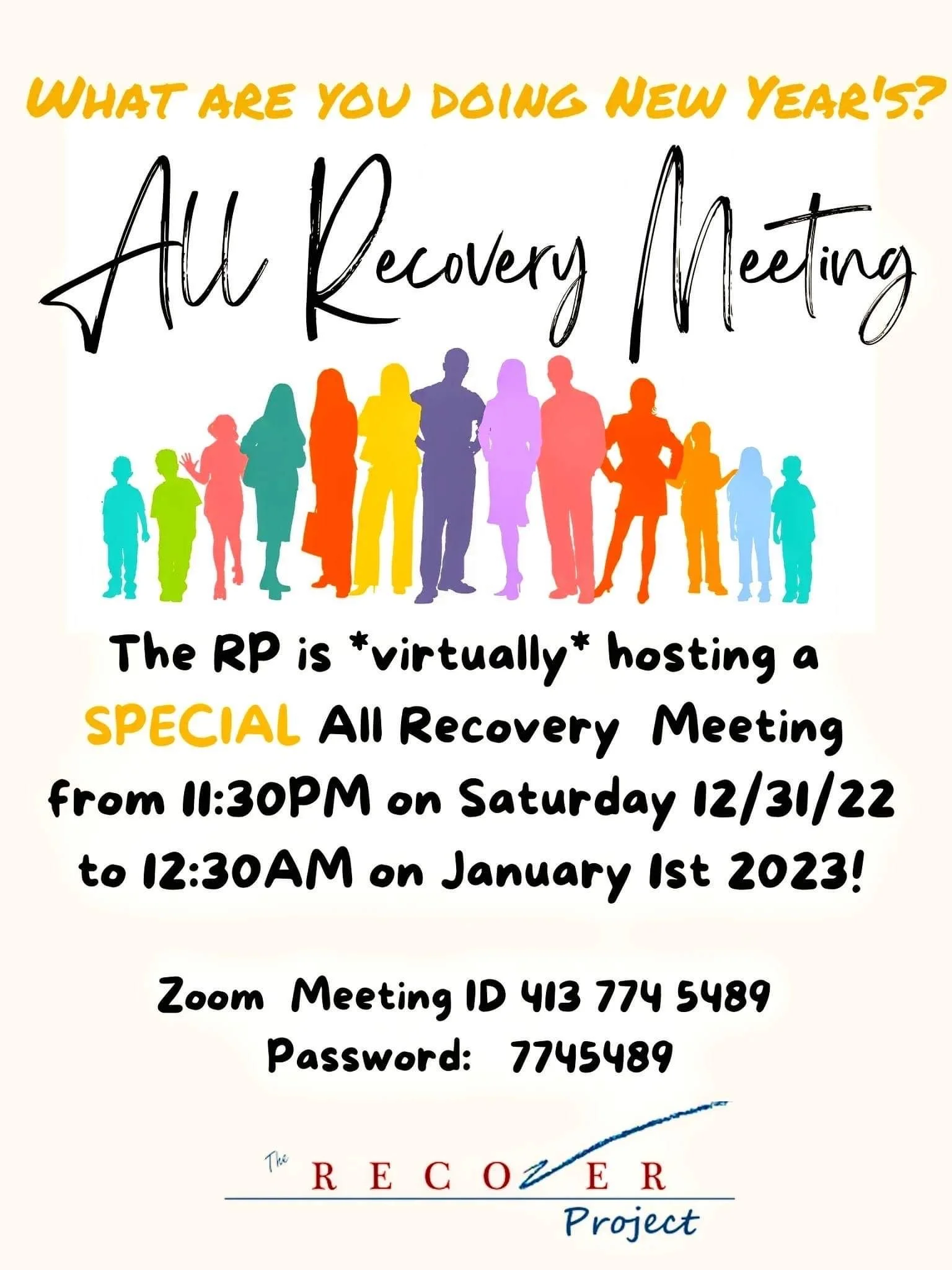 New Year's All Recovery Meeting On Zoom