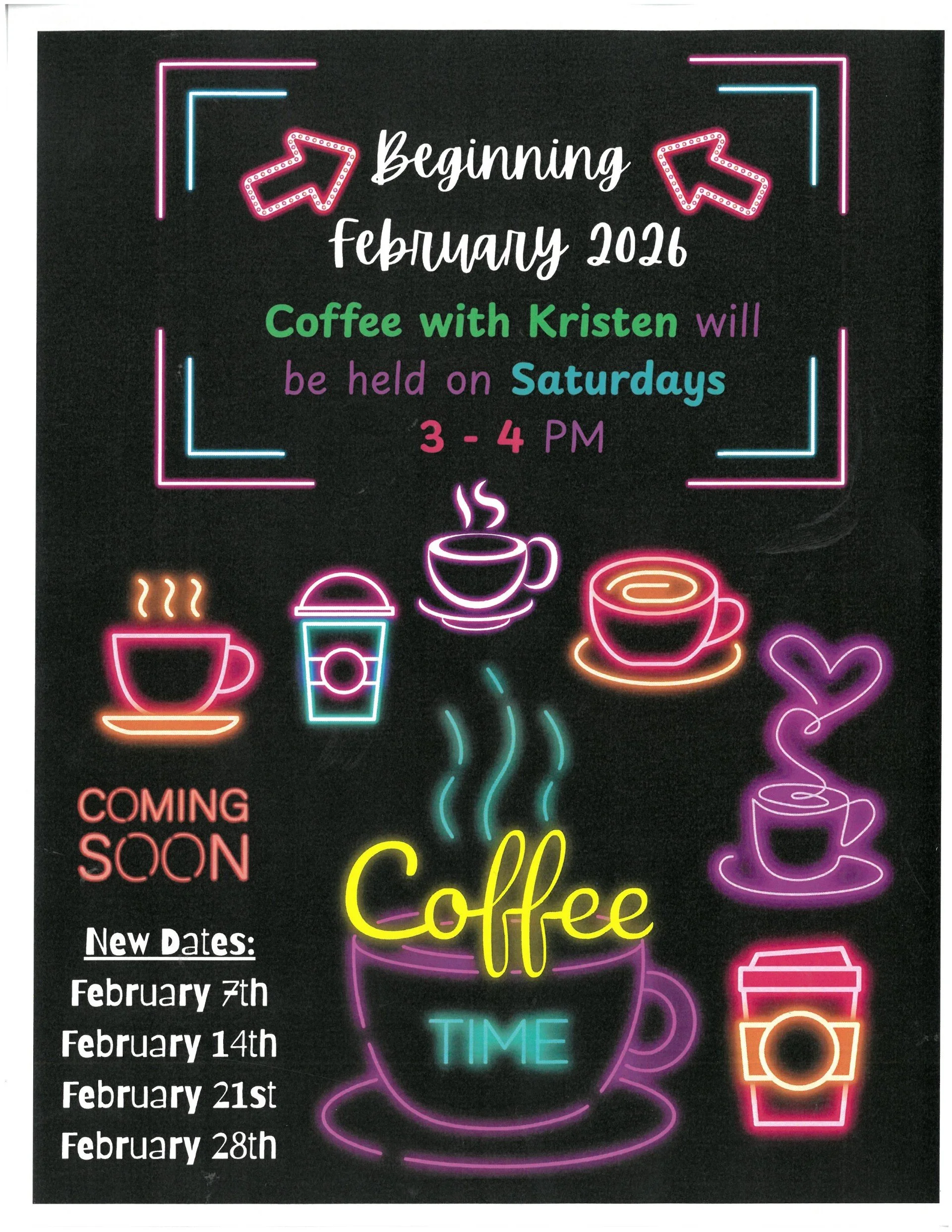 Coffee Hour With Kristen (New Day &amp; Time)