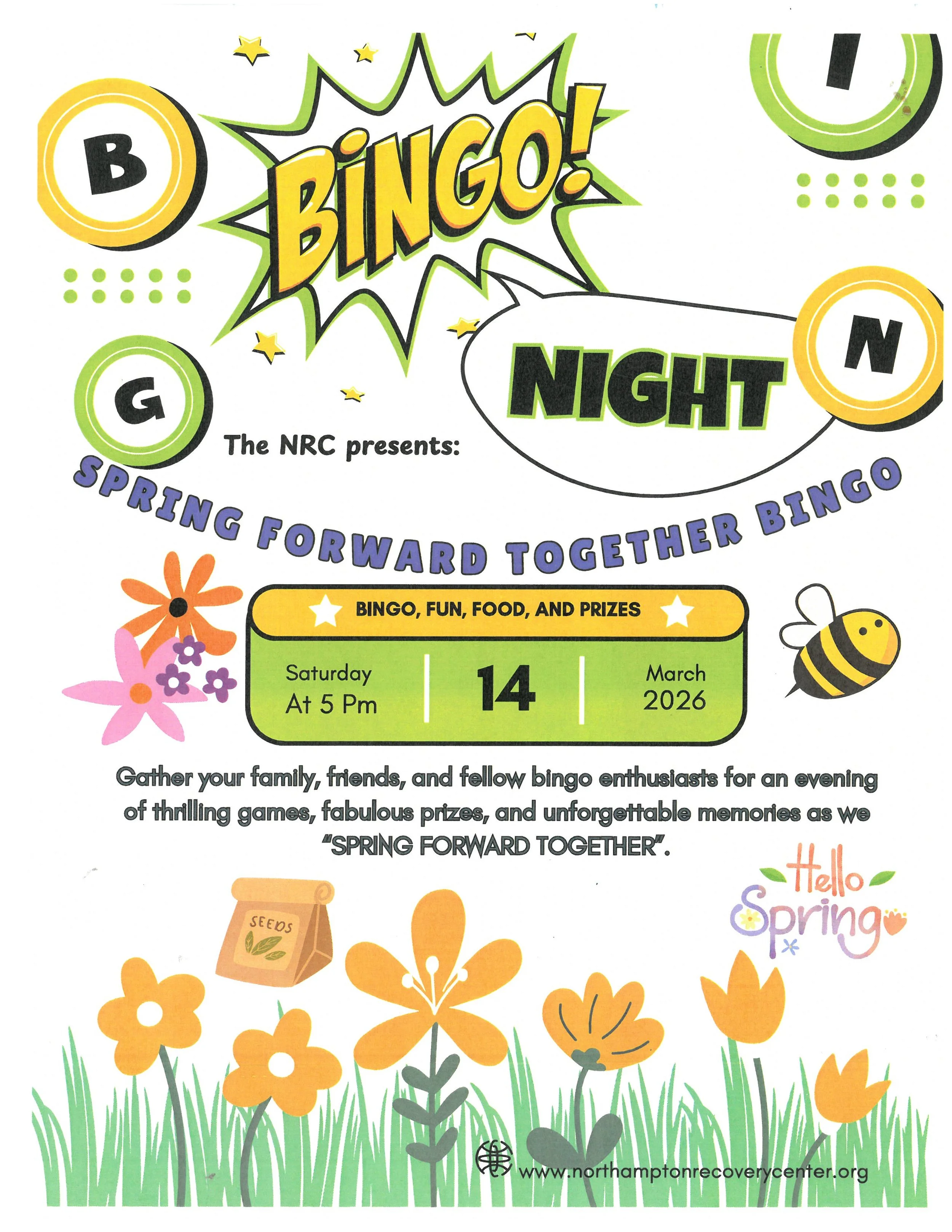 Monthly BINGO Night "Spring Forward Together"