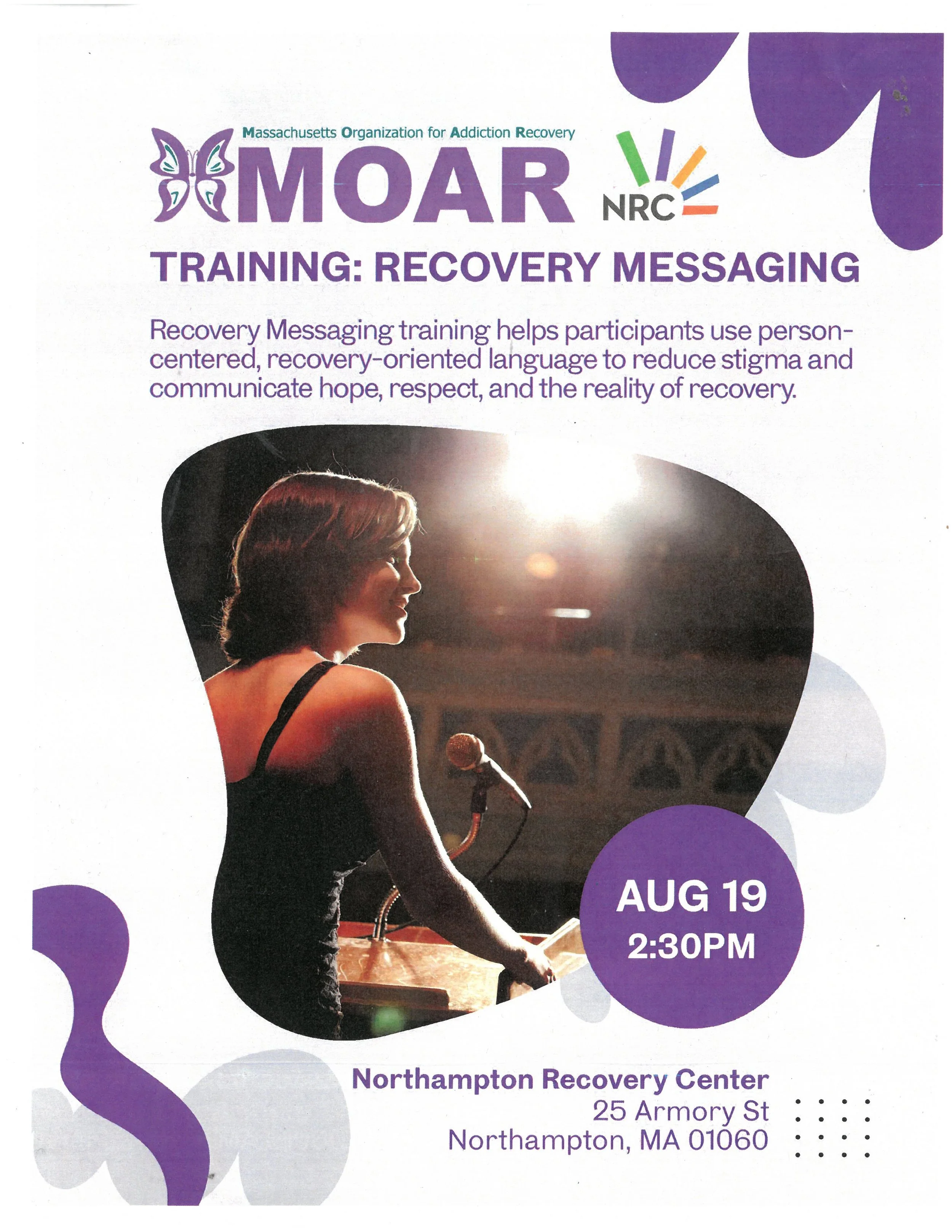 Recovery Messaging Training Presented By MOAR