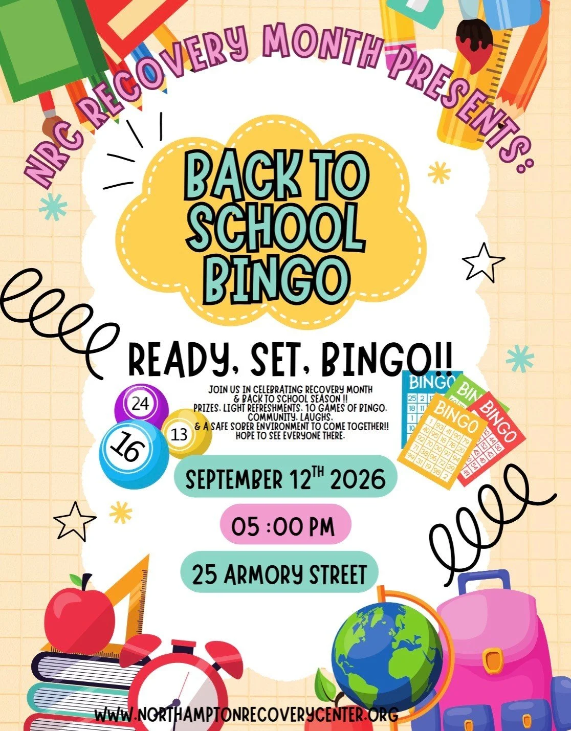 September BINGO Night: Back To School