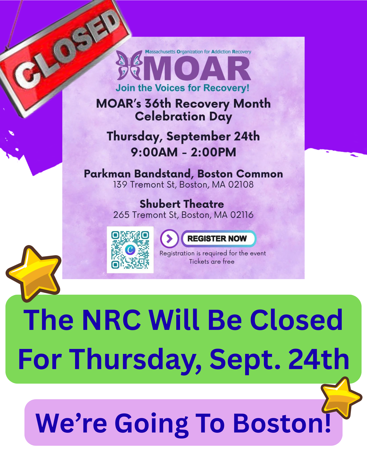 The NRC Is Closed For Thursday, September 24th