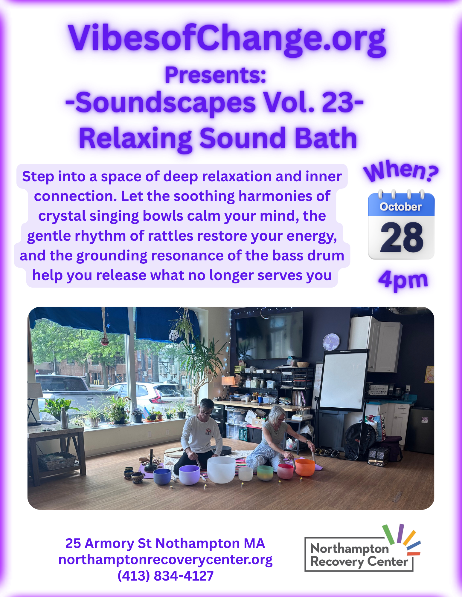 Soundscapes Vol. 23: Healing Sound Bath (Wednesday 10/28 4pm-5pm))
