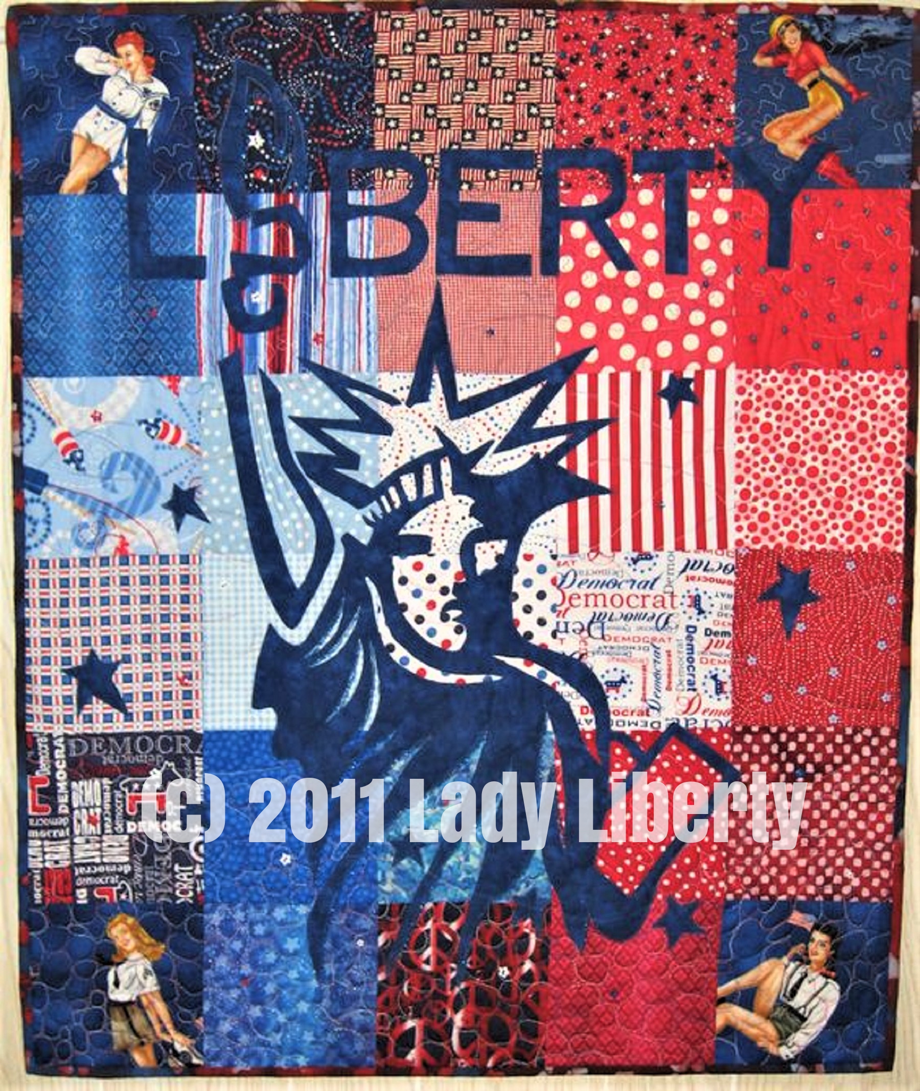 This is the first 4th of July quilt I made several years ago.